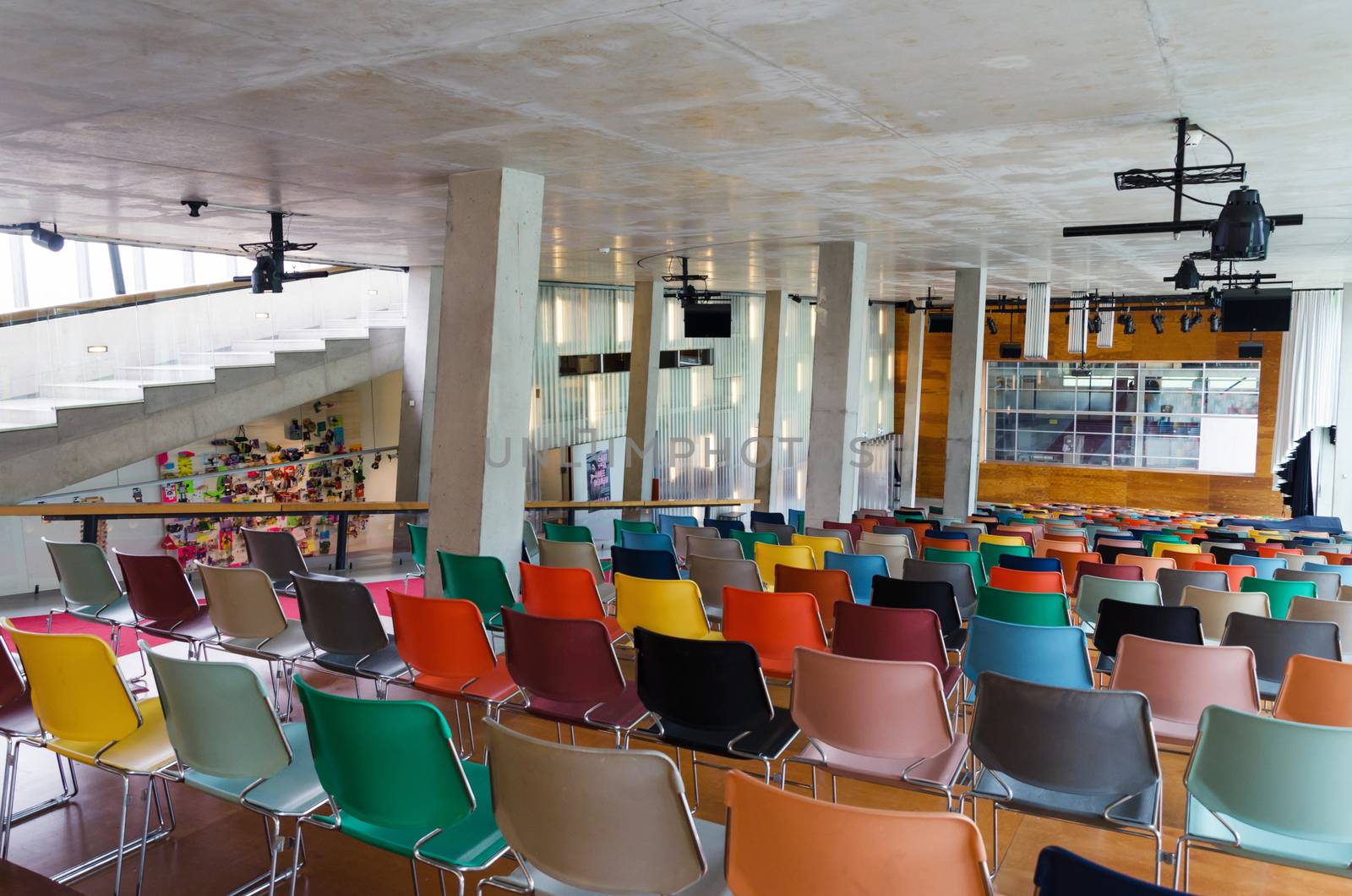 Rotterdam, Netherlands - May 9, 2015: Auditorium of Kunsthal museum in Rotterdam by siraanamwong