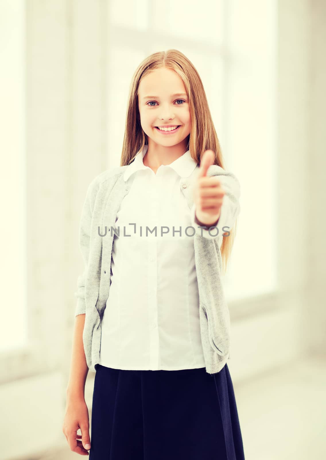 student girl at school by dolgachov