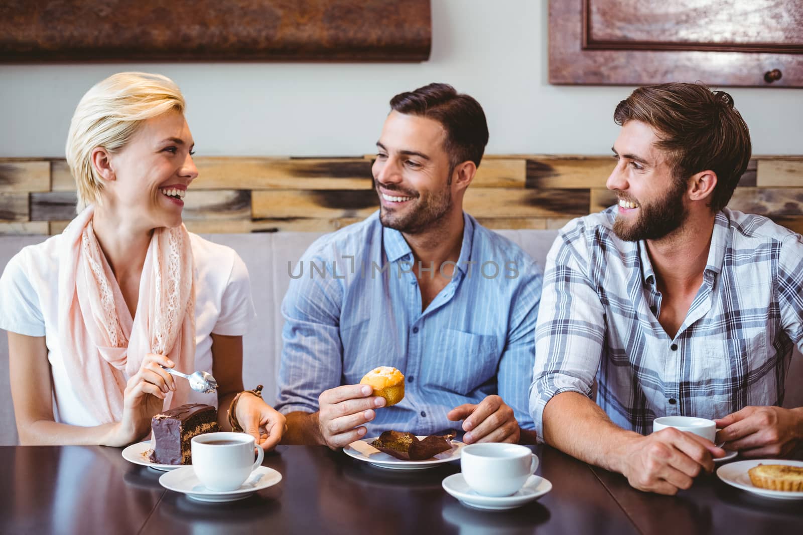 Friends hanging out in cafe