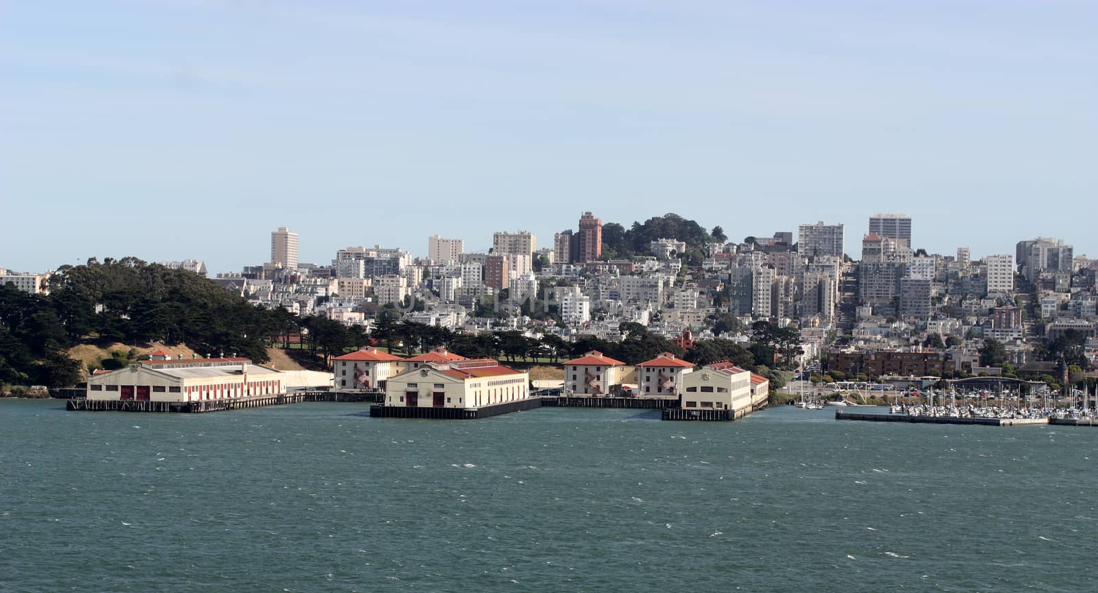 Scenic view of piers in San Francisco California