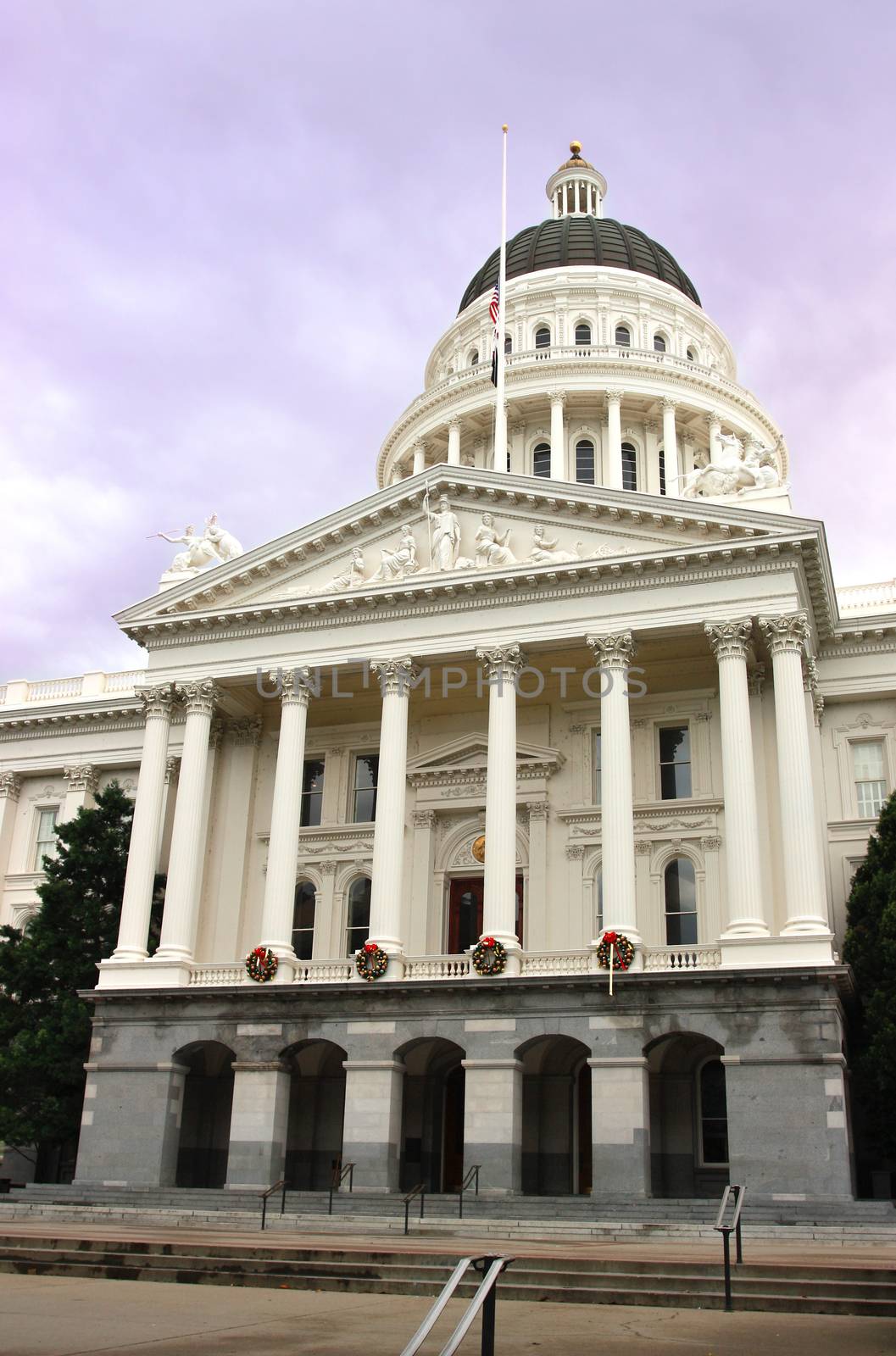 California State Capitol building during winter.