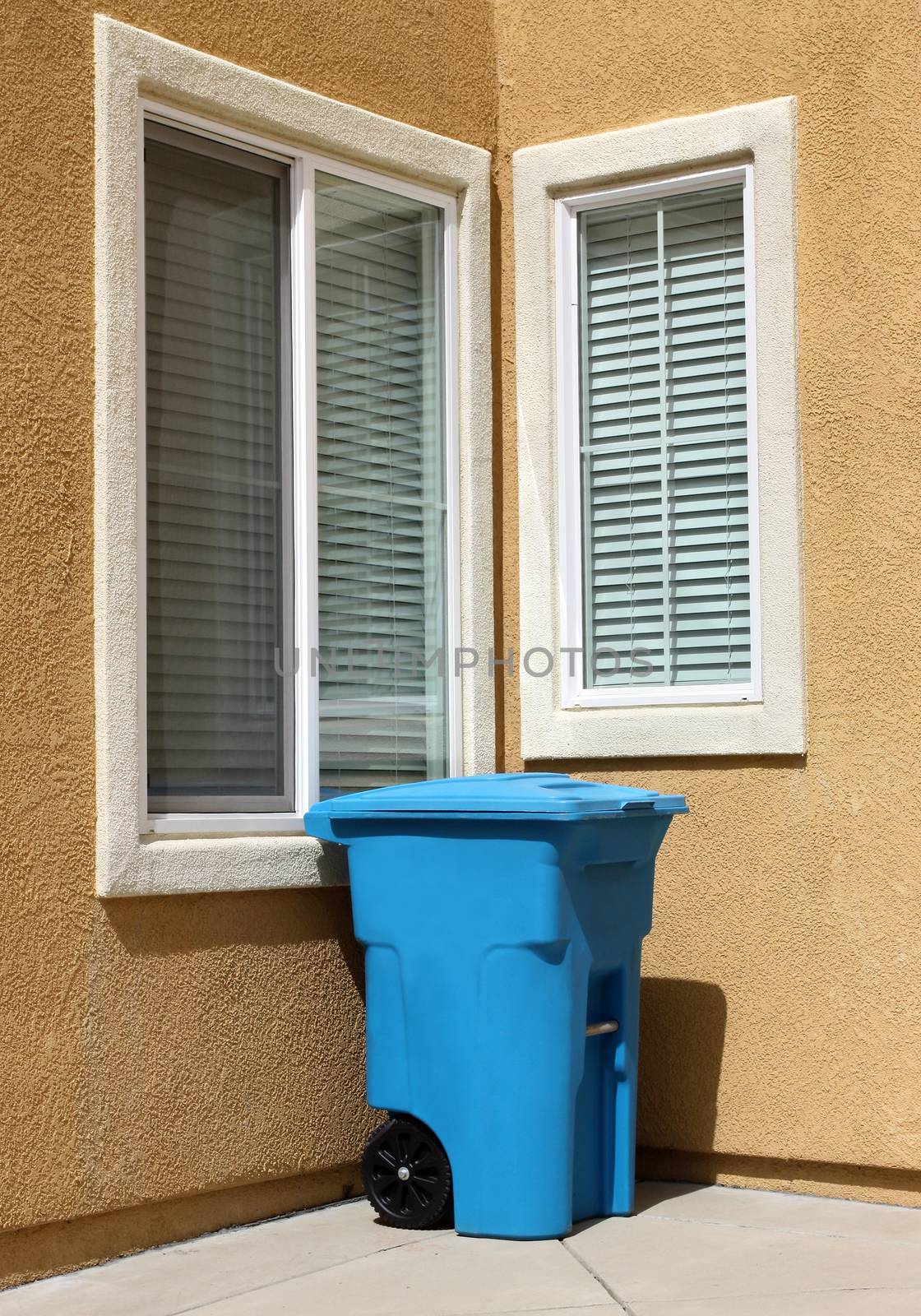 Clean garbage can in urban house