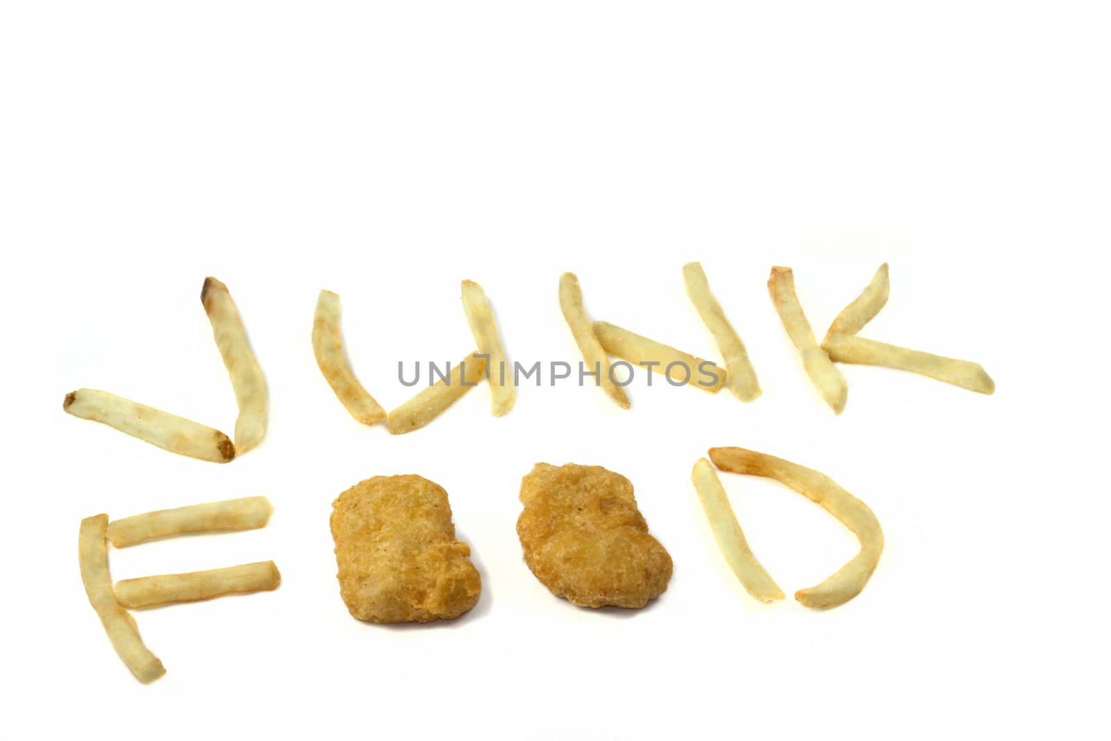 Junk Food created from fries and chichek nuggets