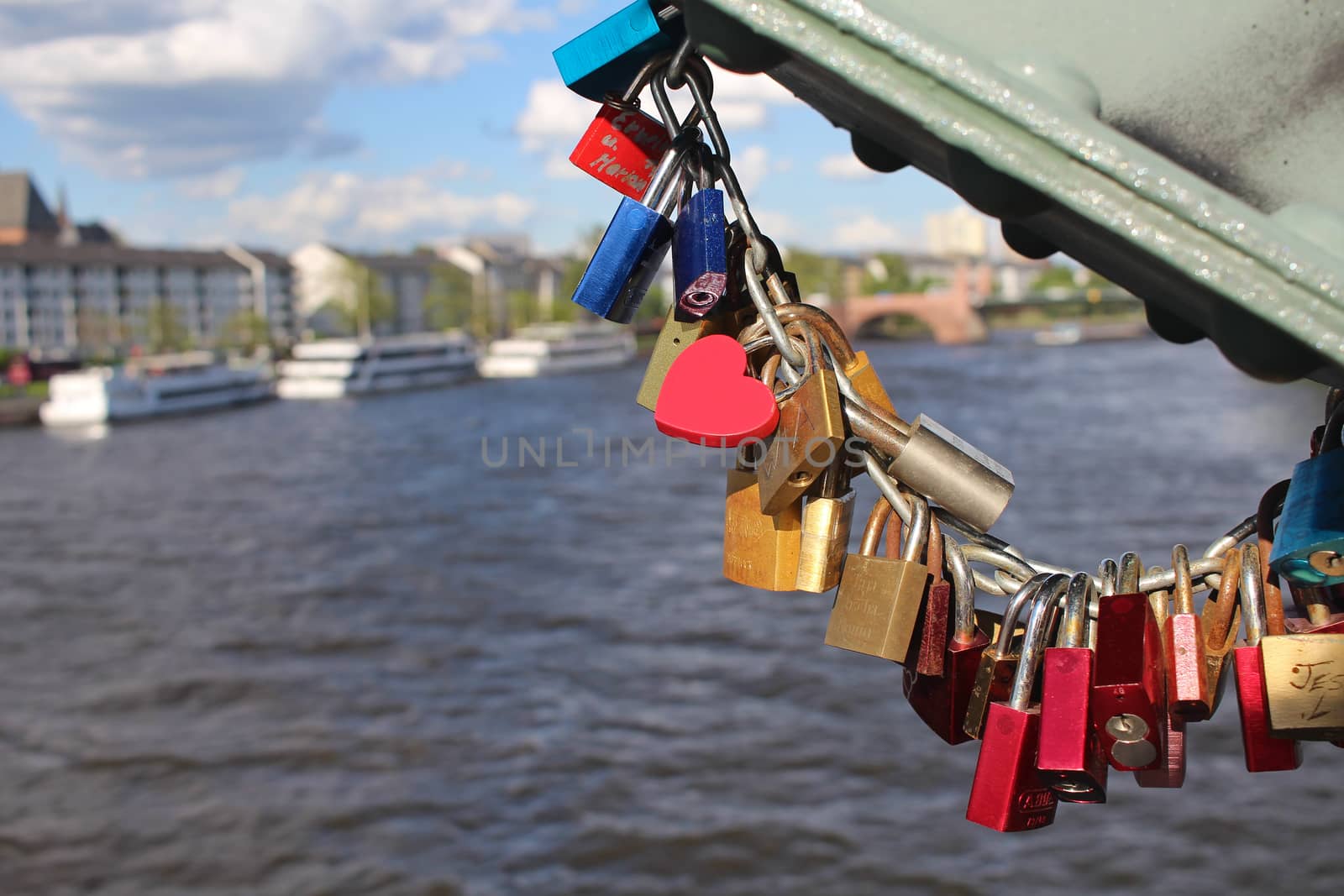 Love locks on a bridge by ziss