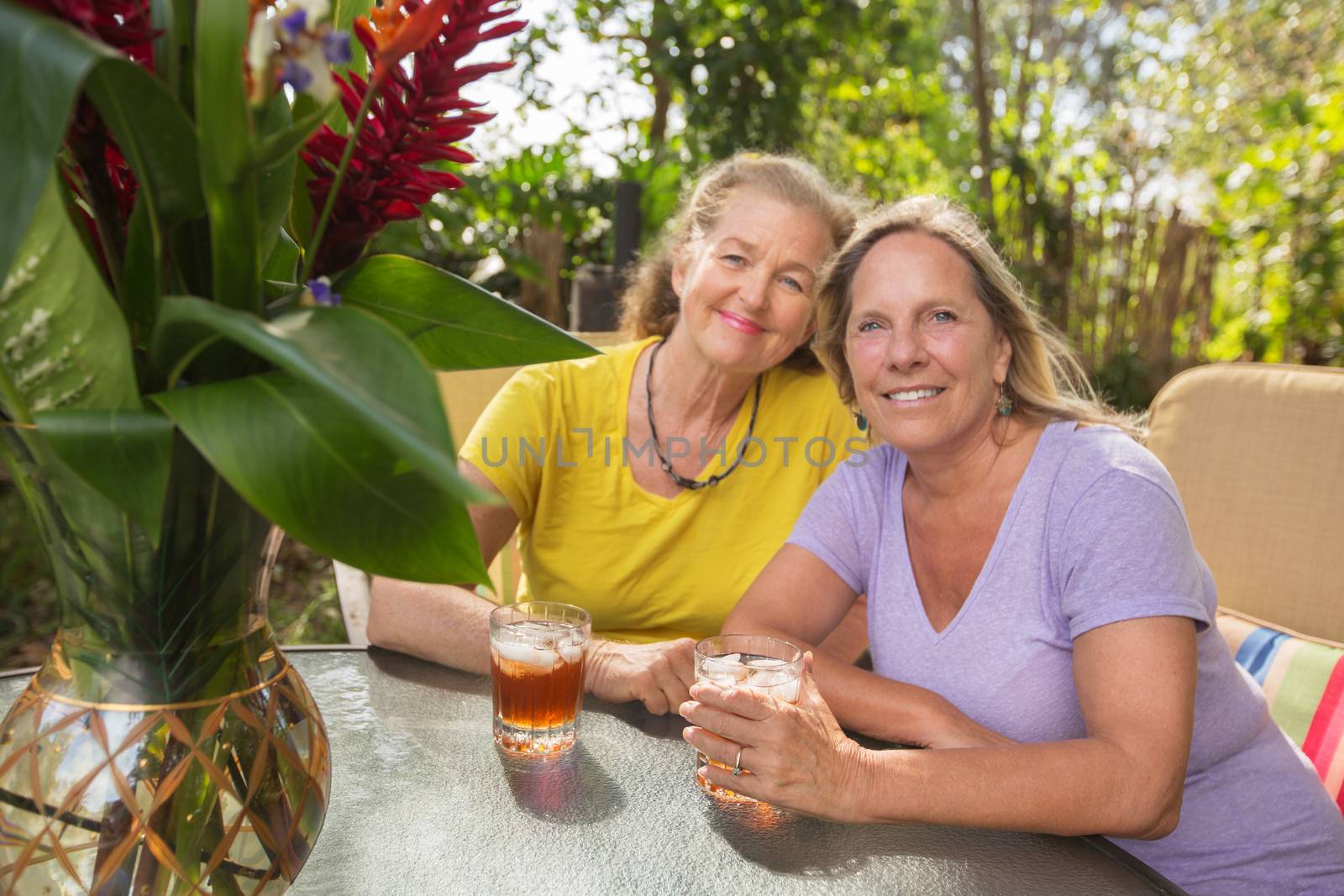 Middle Aged Friends in Hawaii by Creatista