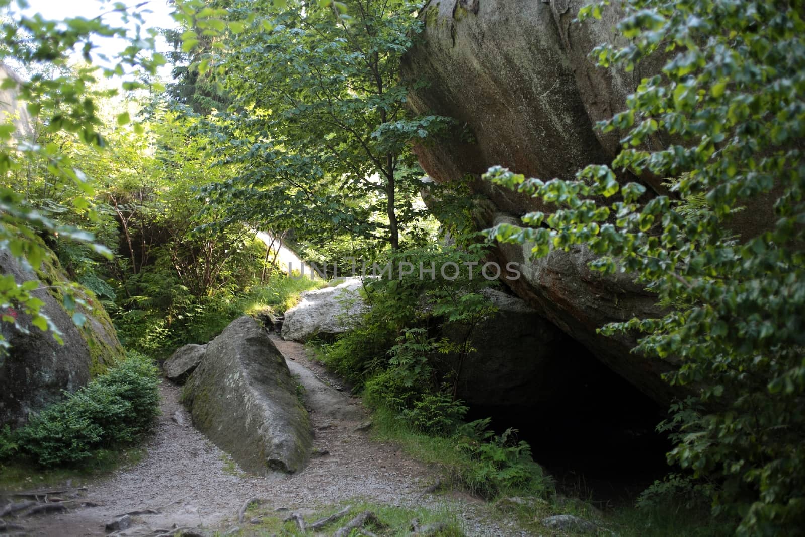 Large granitic rocks in the Fichtel Mountains in Southern Germany.