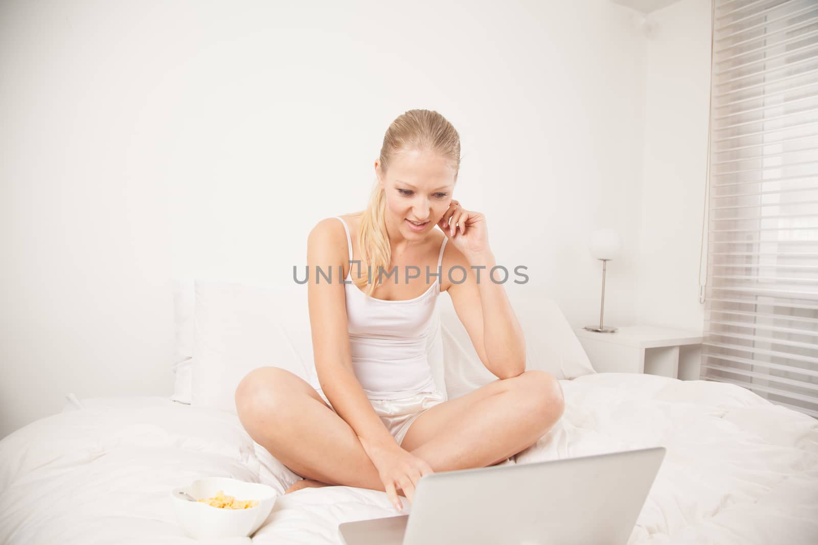 Woman looking at computer