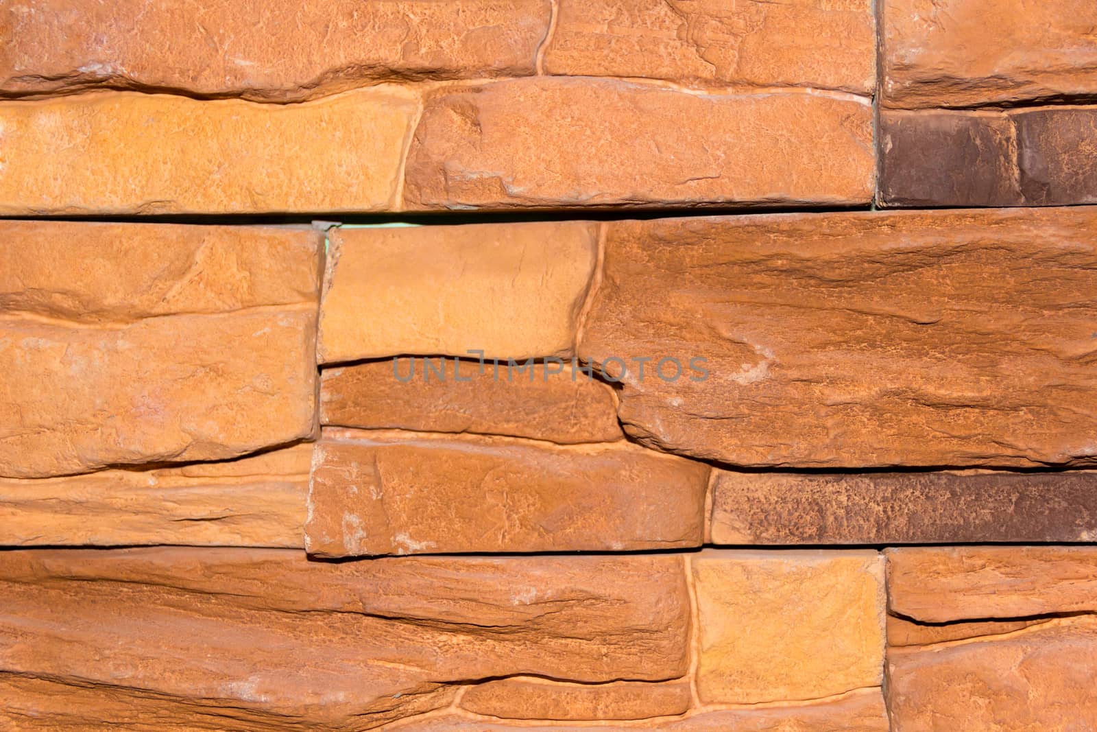 Photo stone wall of red masonry texture