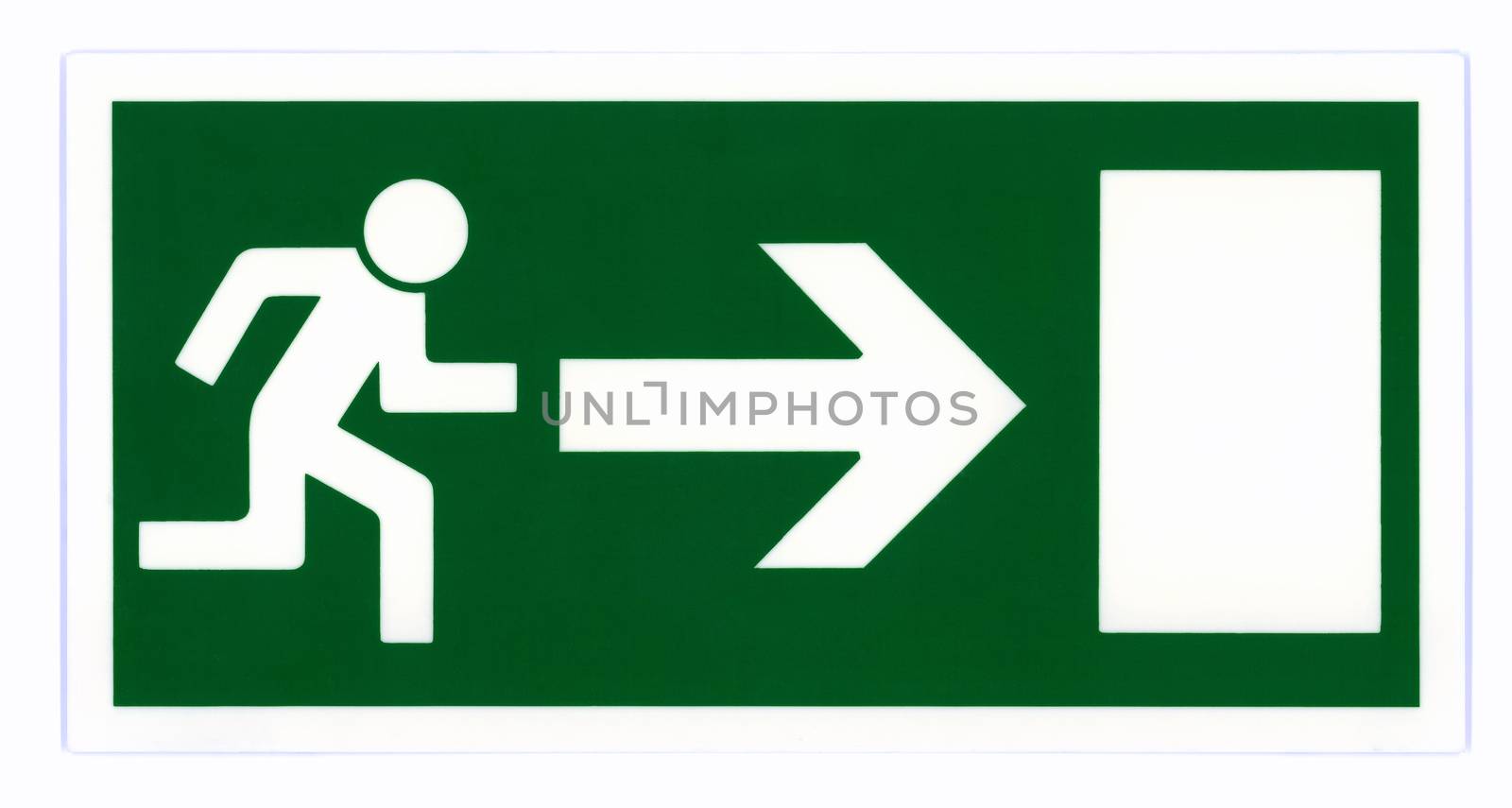 Emergency exit sign isolated by a40757