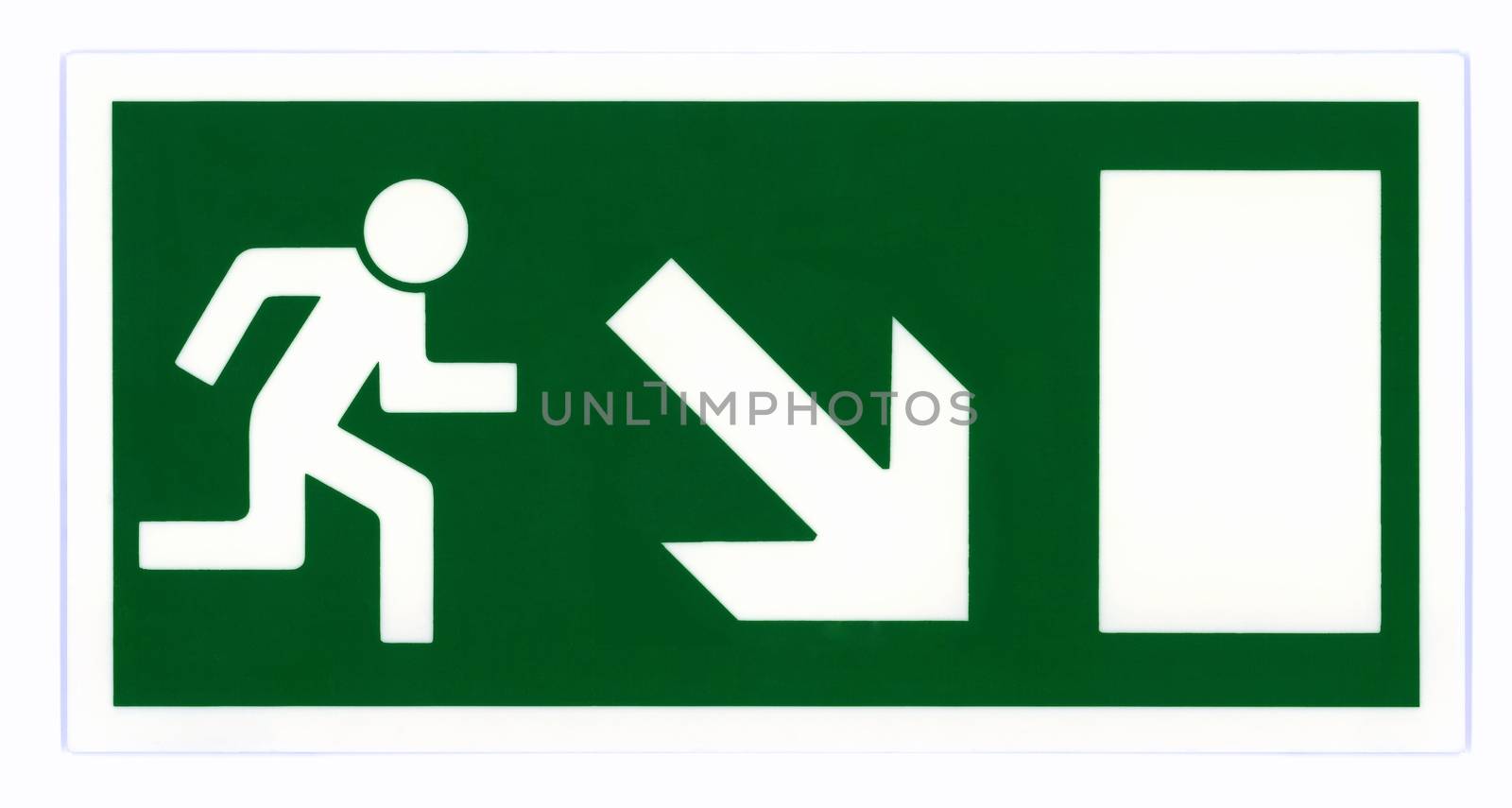 Emergency exit sign isolated by a40757