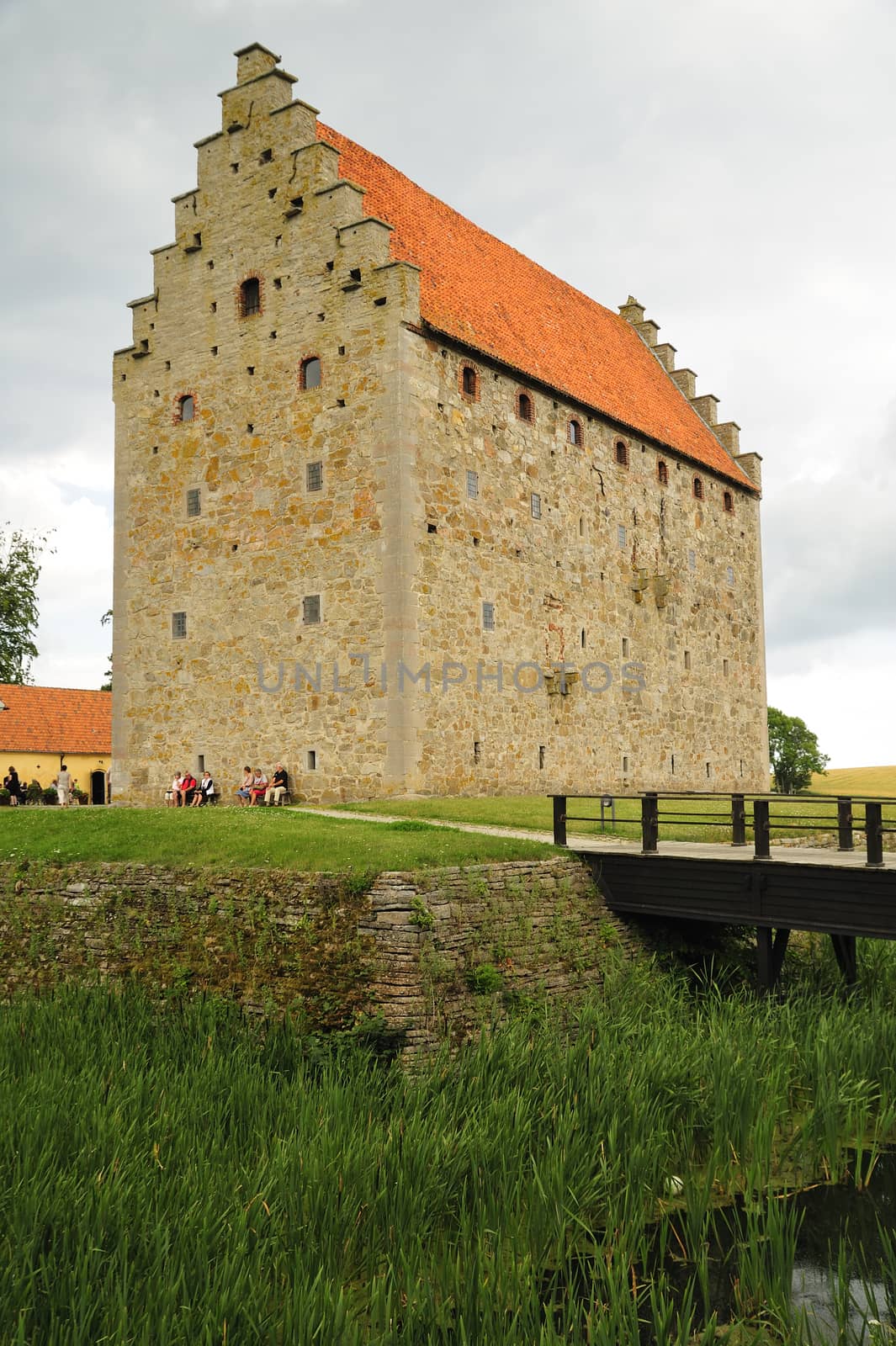 The medieval glimmingehus castle in the skane region of Sweden.