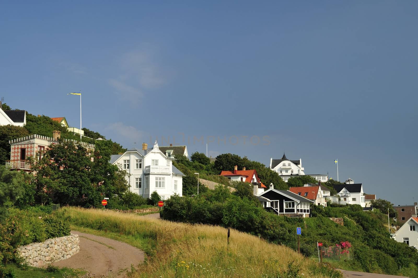 Image of the Swedish village of Molle by the foot of Kullaberg.