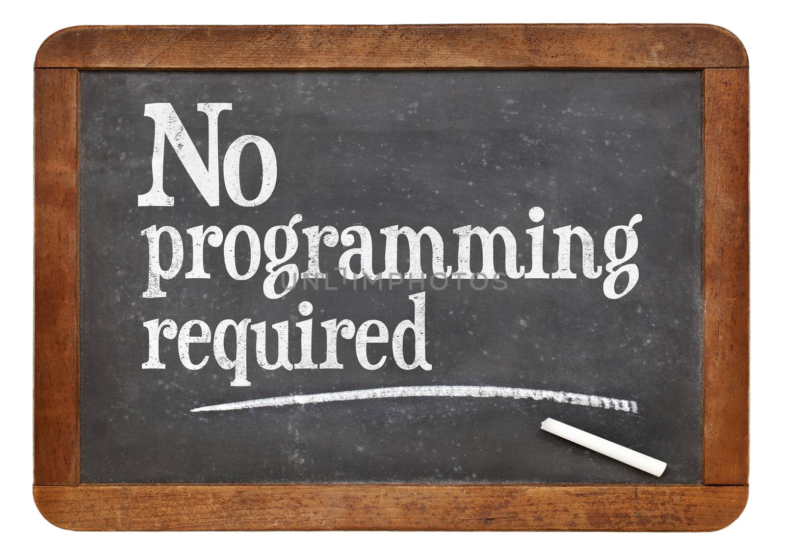 No programming required blackboard sign by PixelsAway