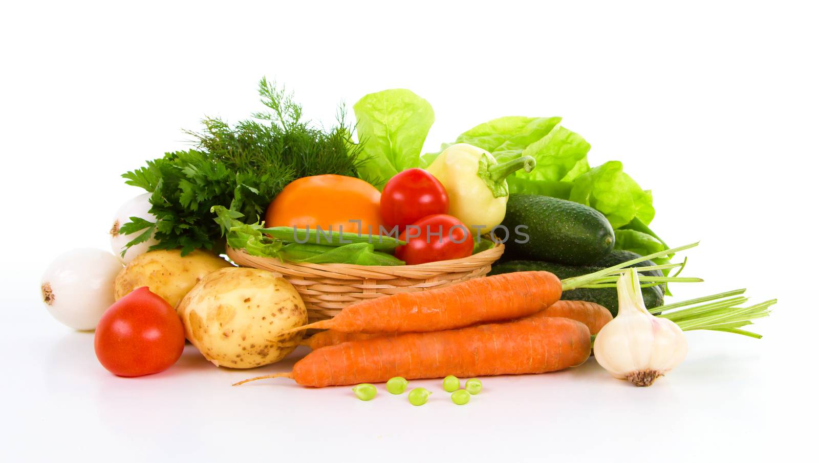 Garden vegetable isolated on a white background