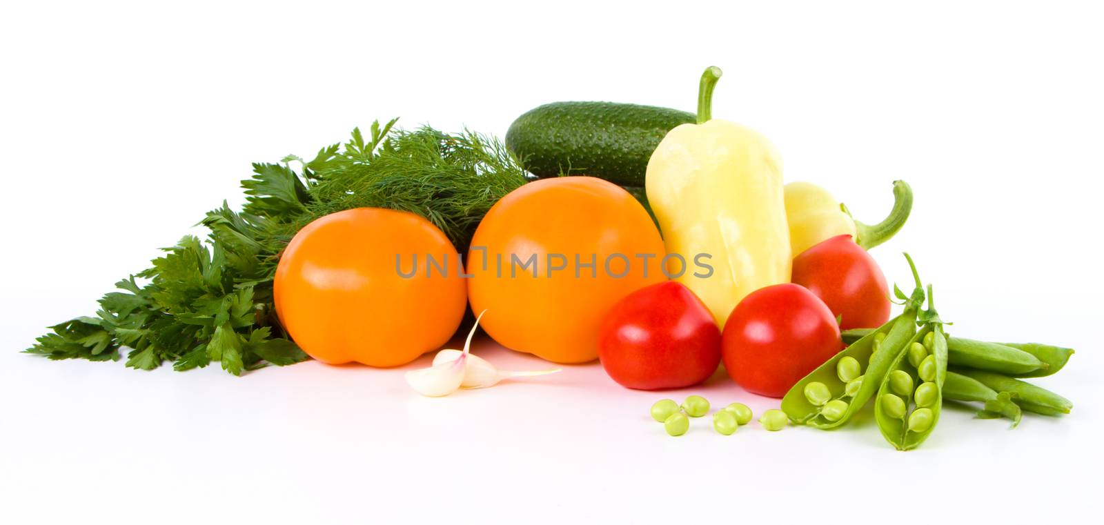 Garden vegetable isolated on a white background