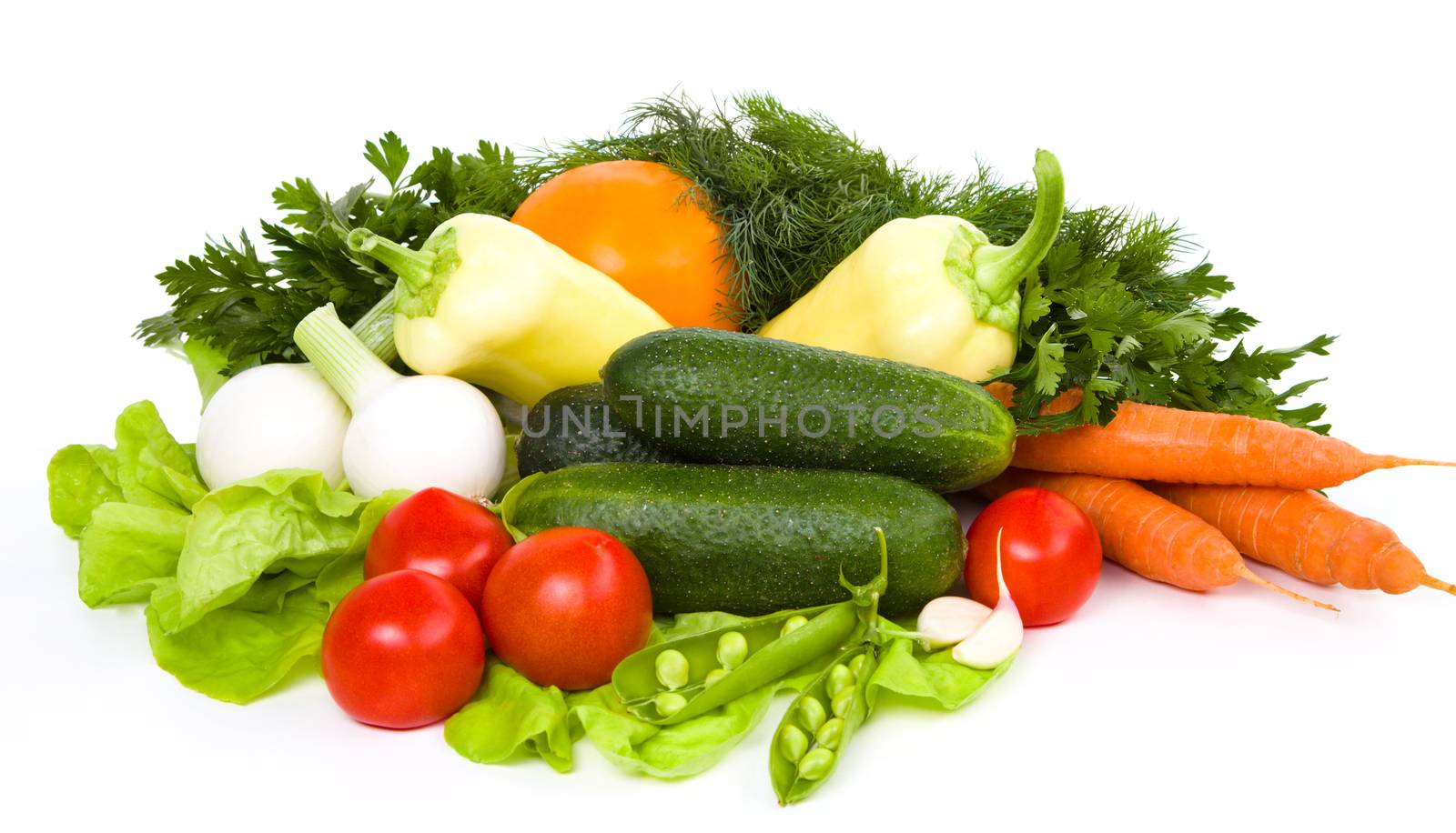 Garden vegetable isolated on a white background