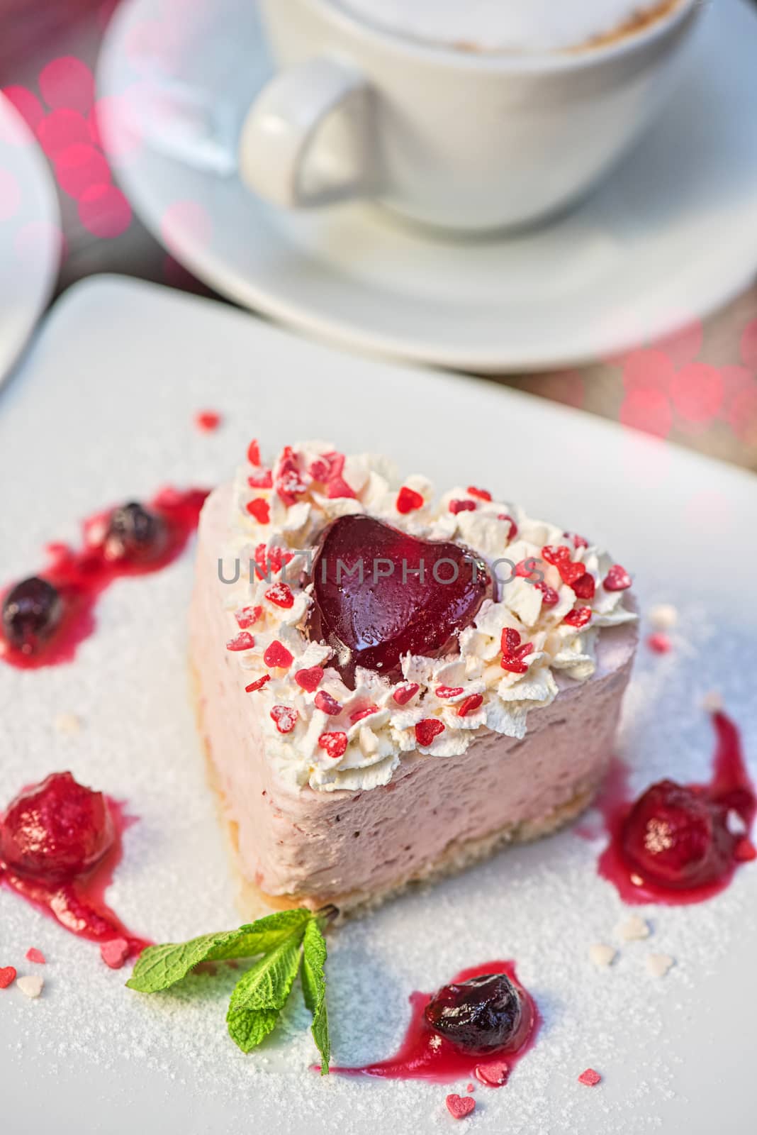 tasty heart shaped valentine cake