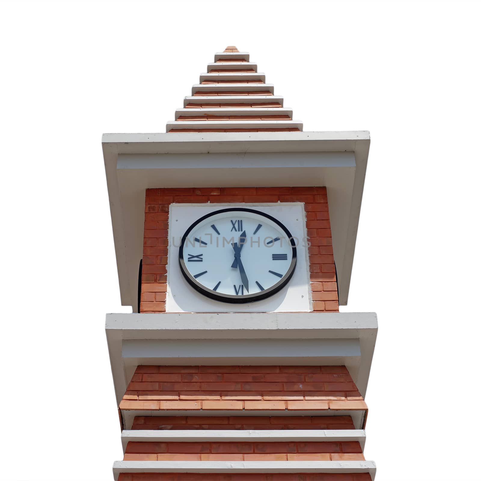 clock tower isolated on white background