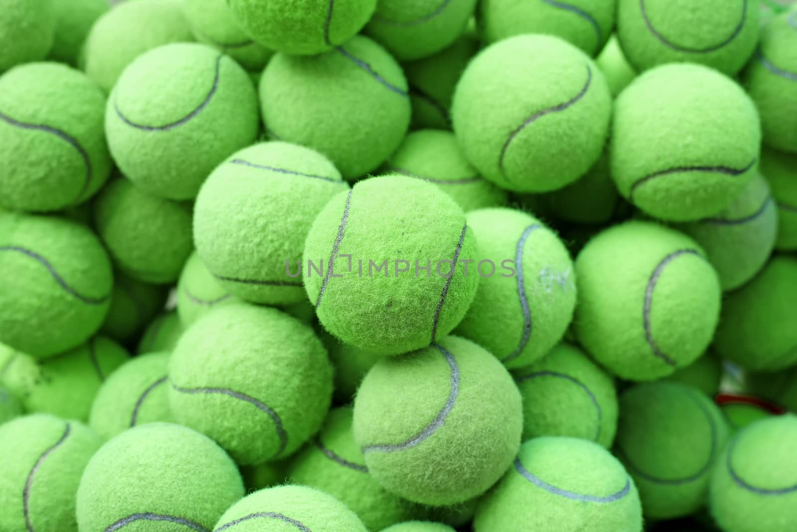 pile of tennis ball as sport background