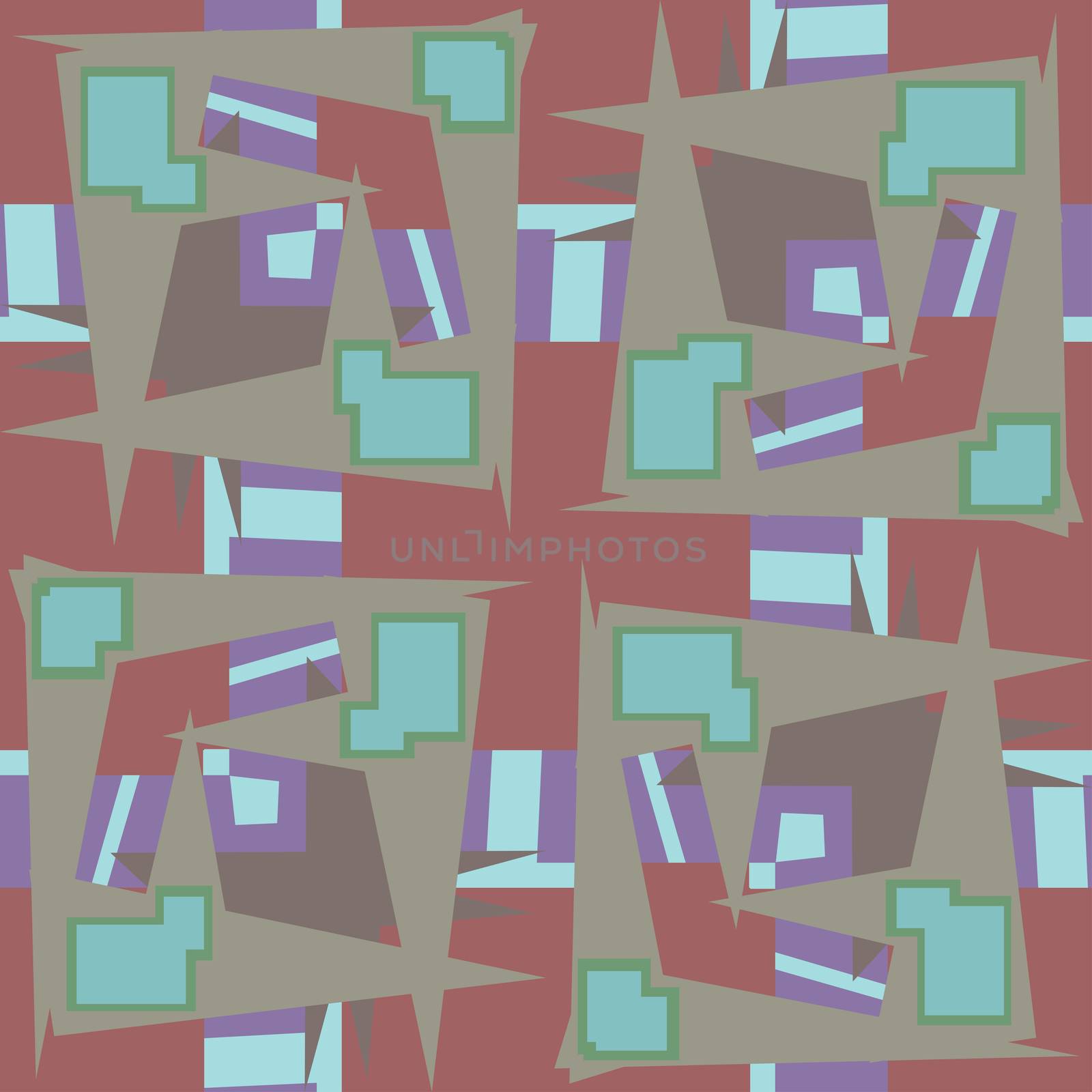 Abstract rectangular shapes and lines seamless pattern