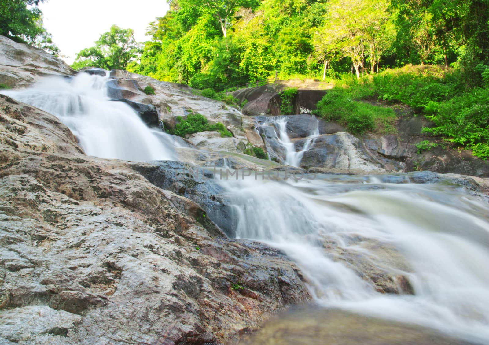 Deep forest Waterfall, Beautiful nature in Thailand