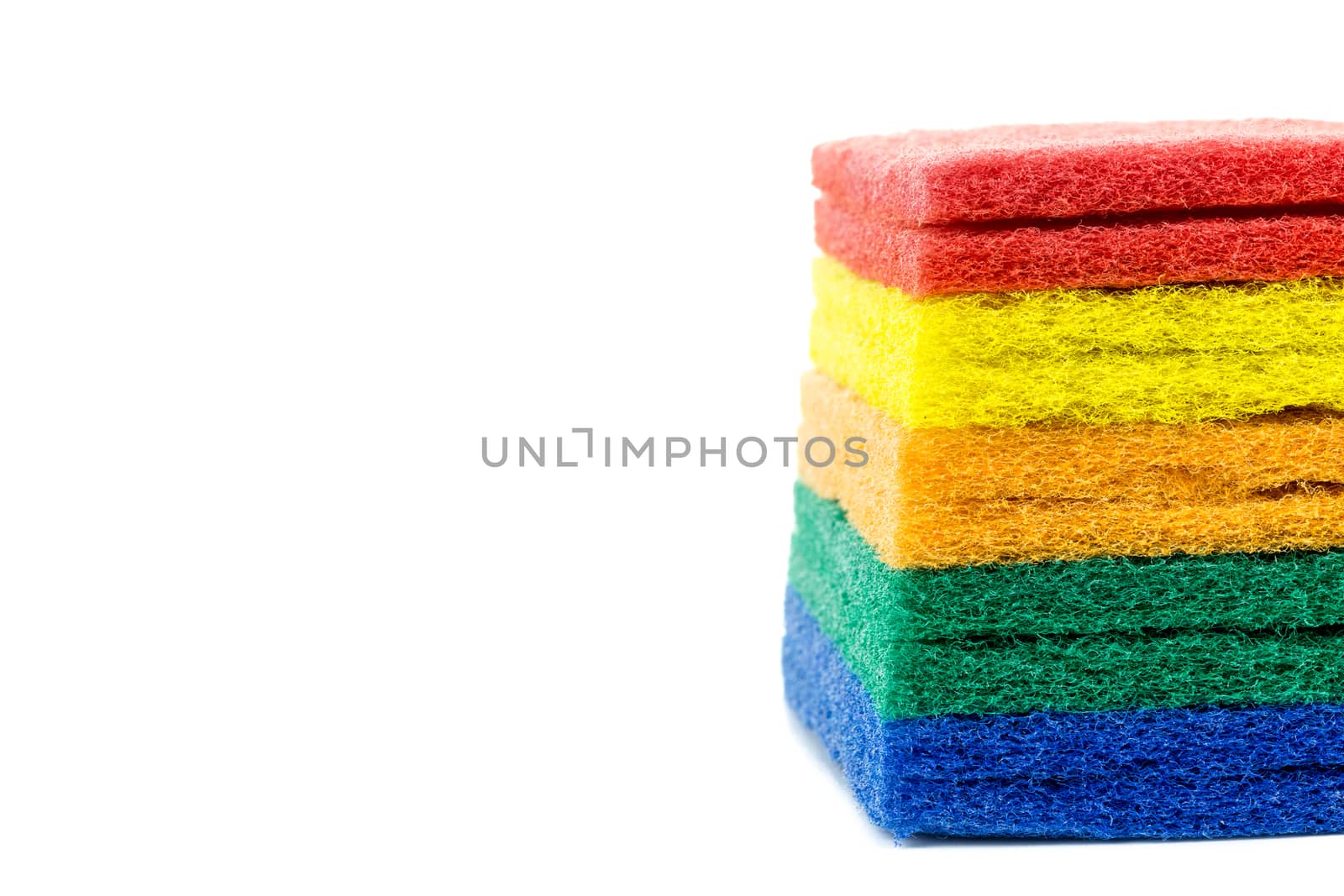 colorful sponge on white background (Isolated)

