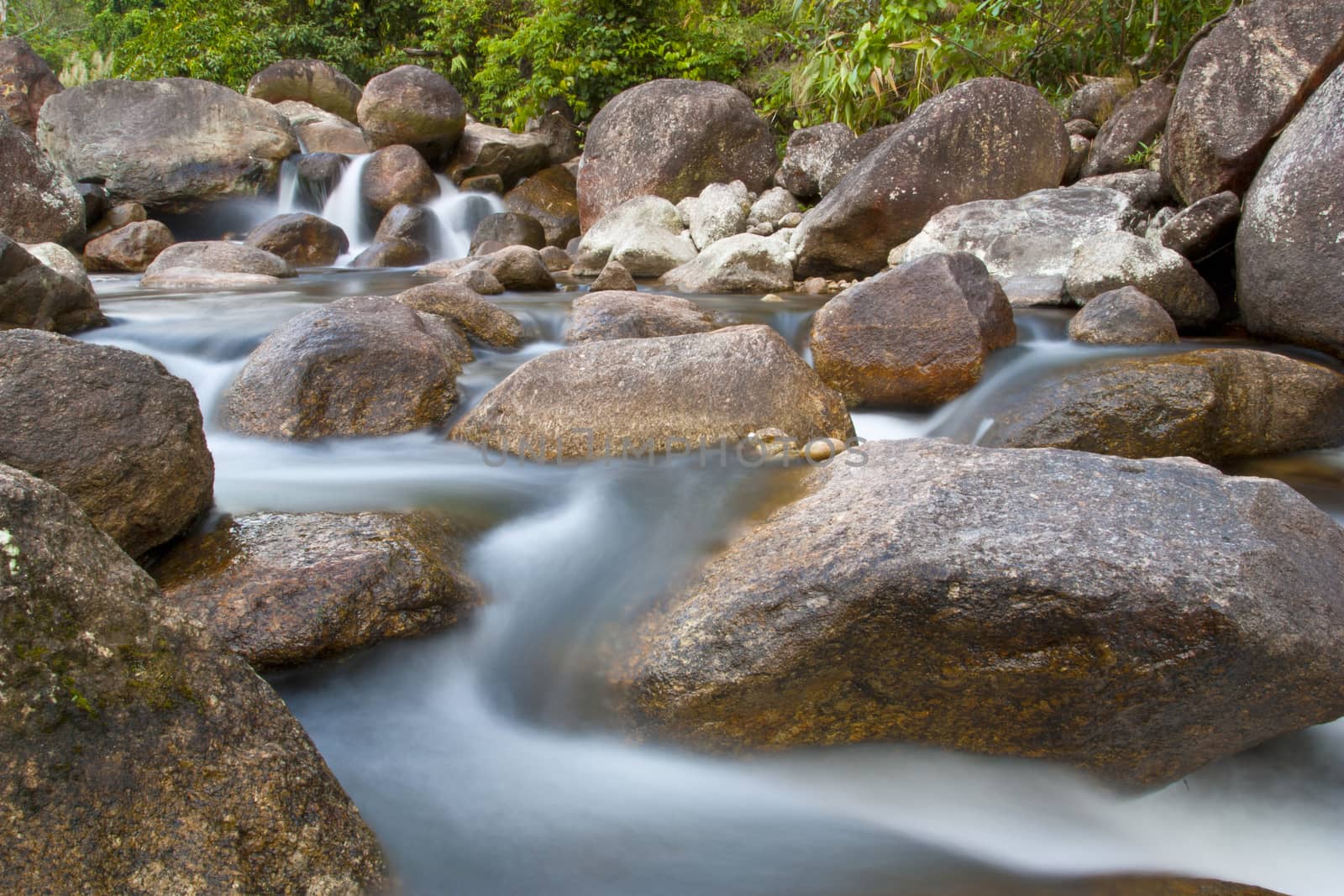 Deep forest Waterfall, Beautiful nature in Thailand