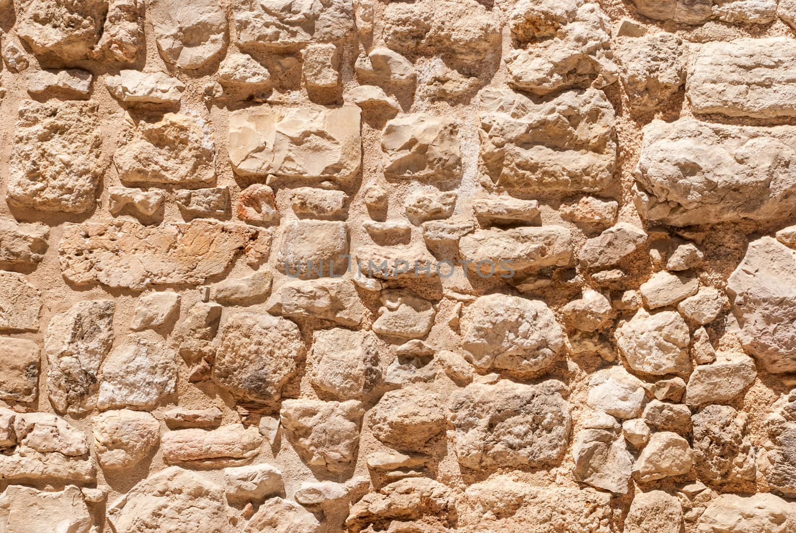 Old wall made of the Jerusalem stone by Zhukow