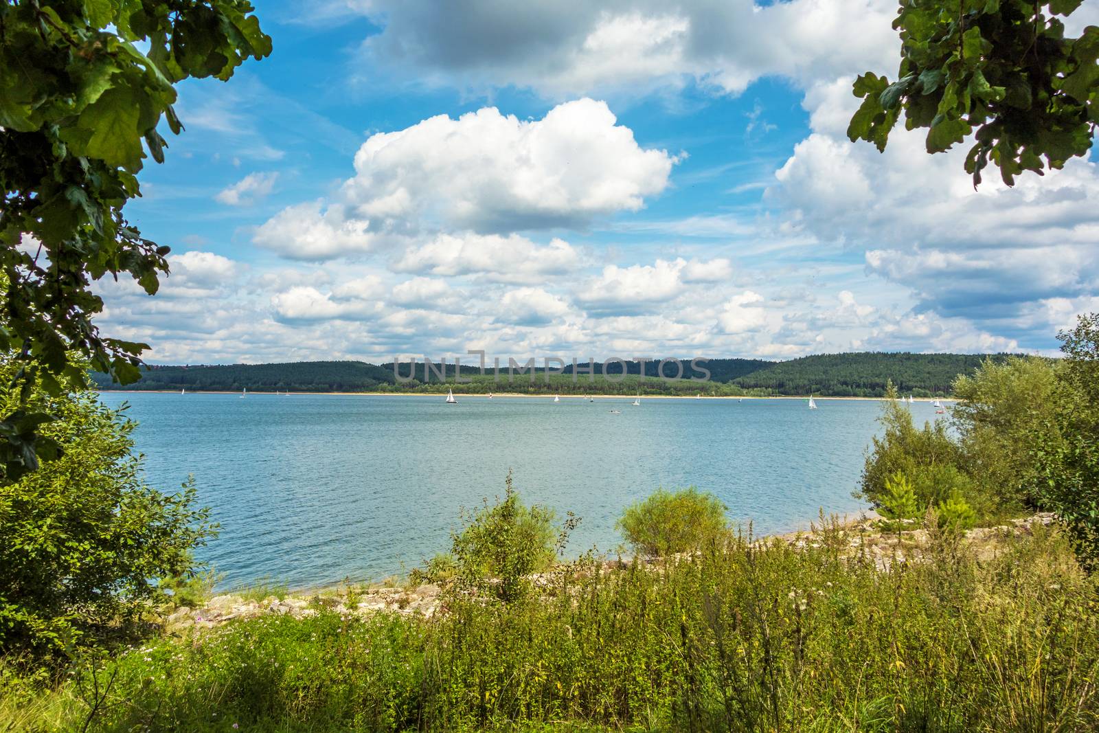 view over the Brombachsee, Germany, Bayern