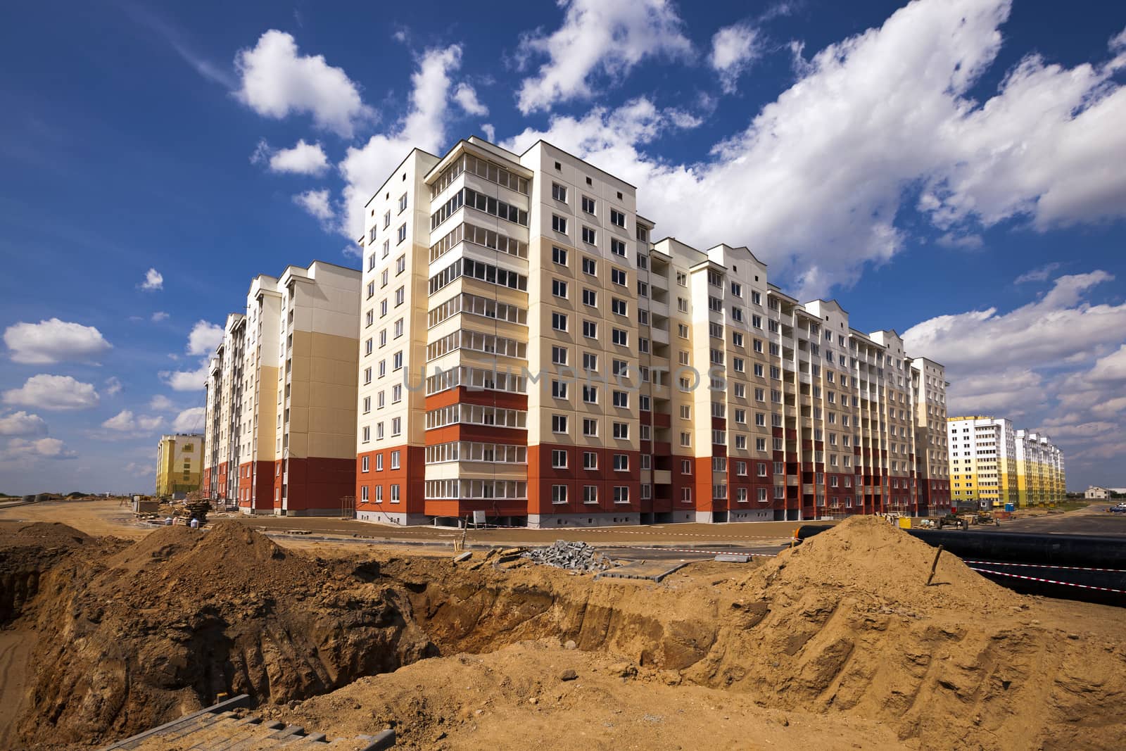   the new area in the city where build new buildings for accommodation