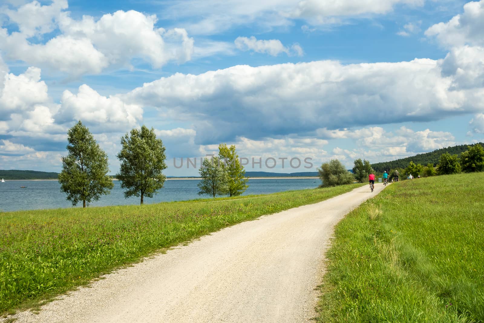 Bikeway walk near Brombachsee, Ramsberg, Germany, Bavaria