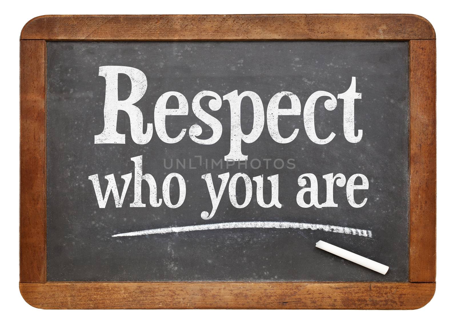 Respect who you are on blackboard by PixelsAway