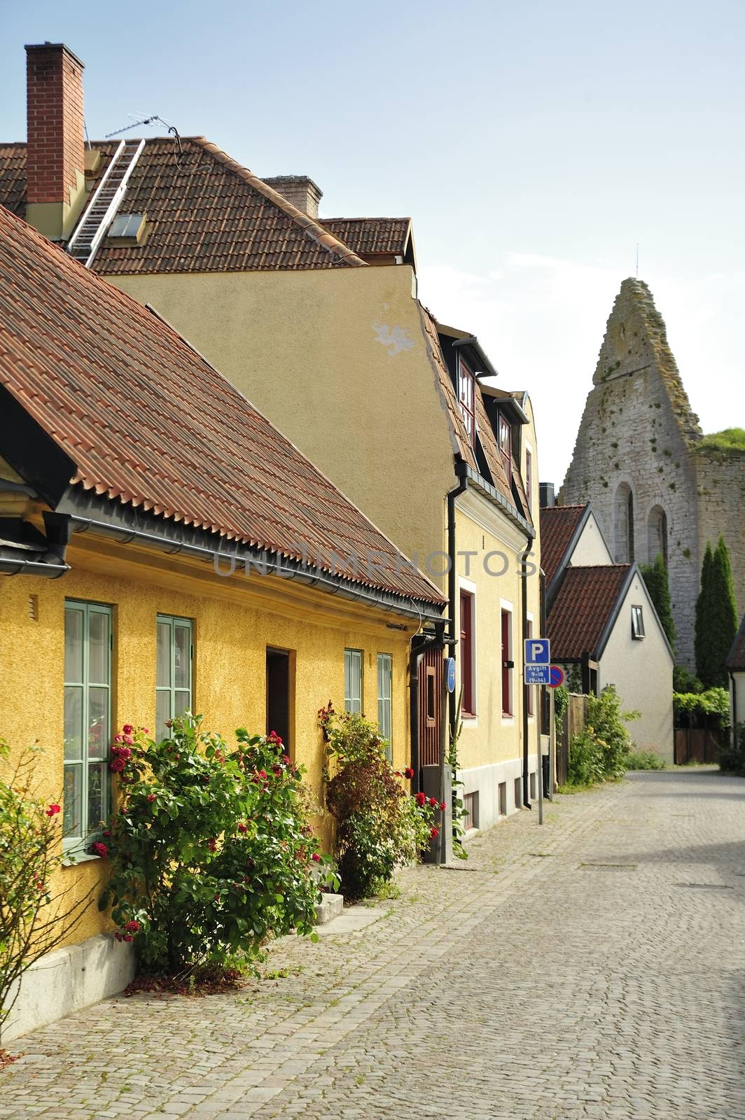 Swedish housing, Visby in Gotland.