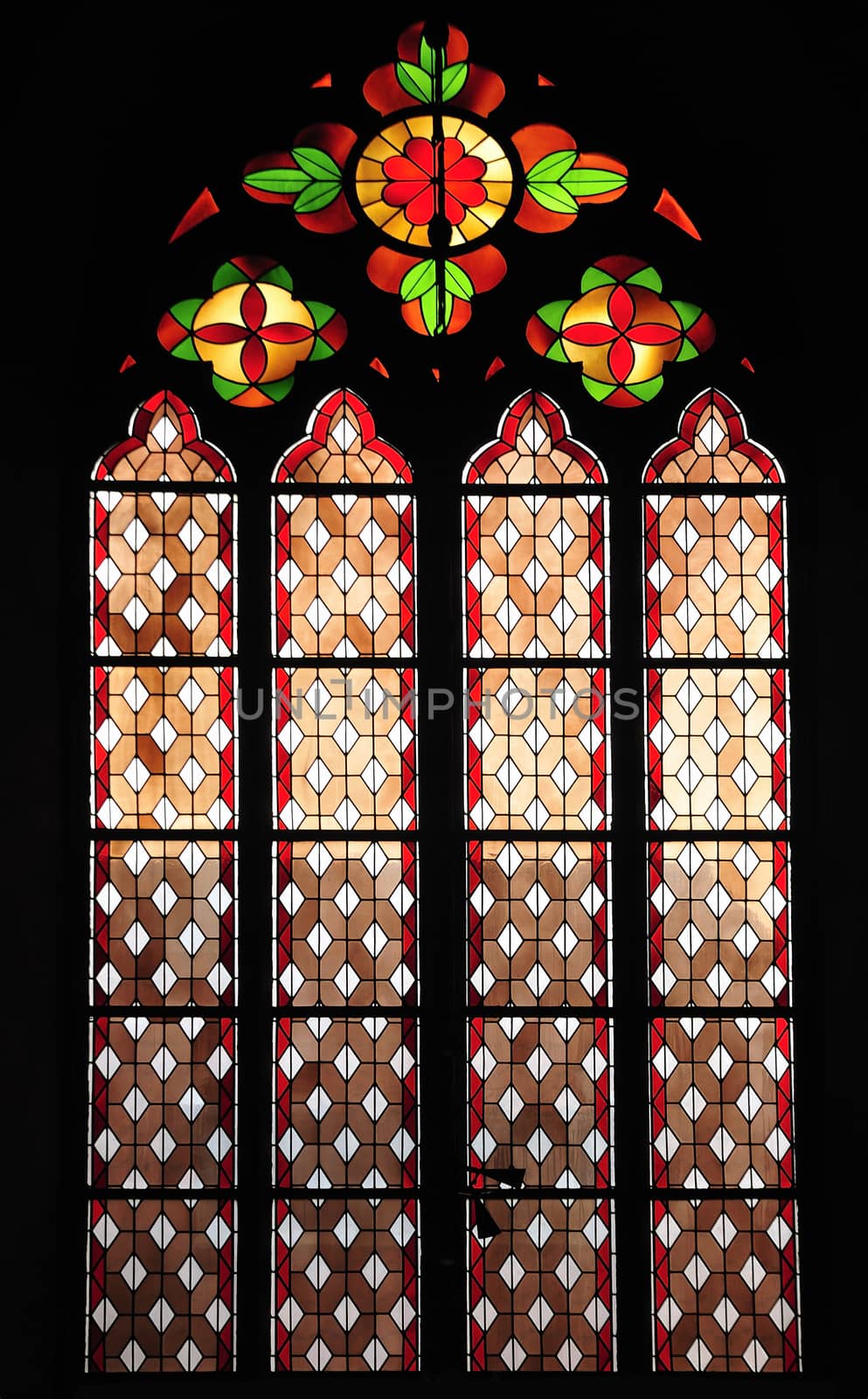 Old beautiful stained glass window in Visby cathedral.
Visby cathedral. restored around 1900, under the leadership of the Gotland born architect and artist Axel Herman Hägg. At the recent renovation of the cathedral made ​​new glass windows in the Great Chapel. The artist named Pär Andersson.