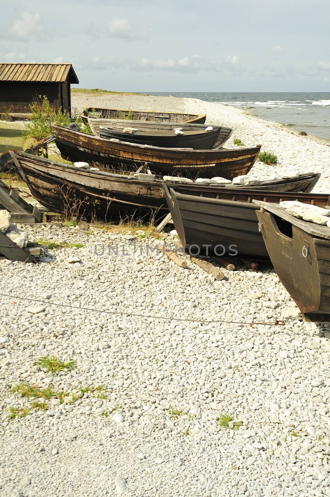 Fishing village in Fårö, Gotland, Sweden.