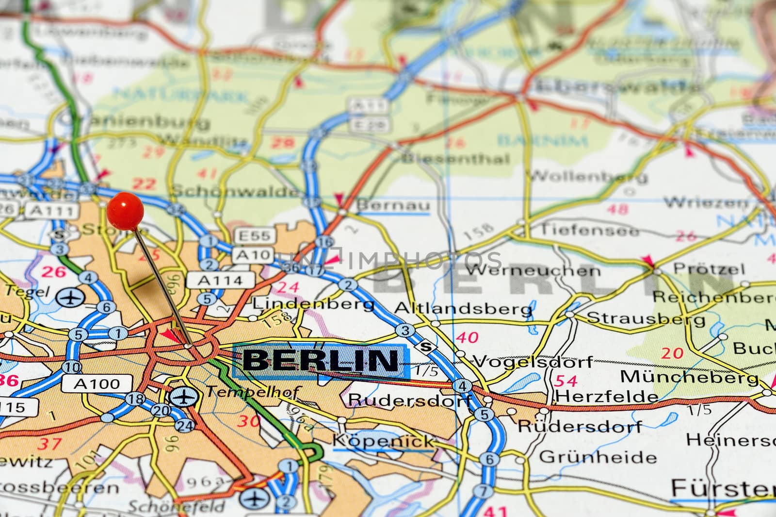 Berlin on a map by a40757