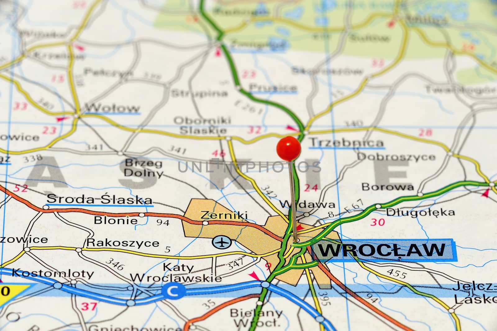 Closeup of Wroclaw. Wrocław is a city in western Poland. It lies at the meeting between the rivers Oder and Ohle.