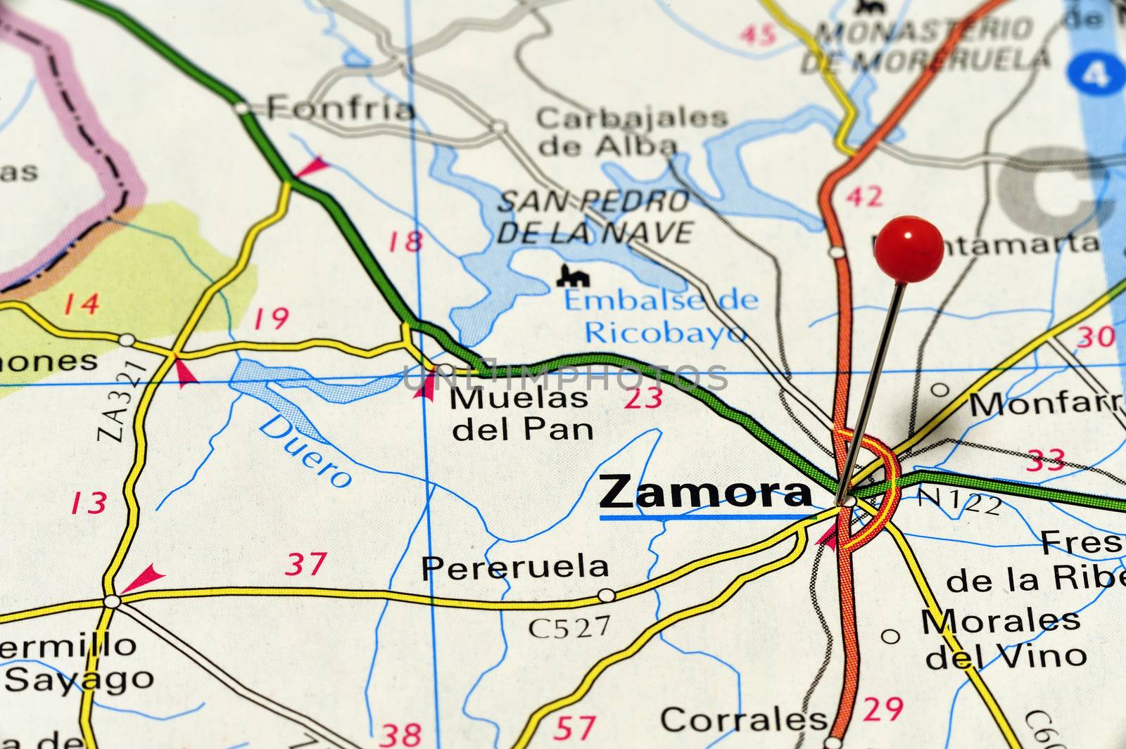 European cities on map series: Zamora