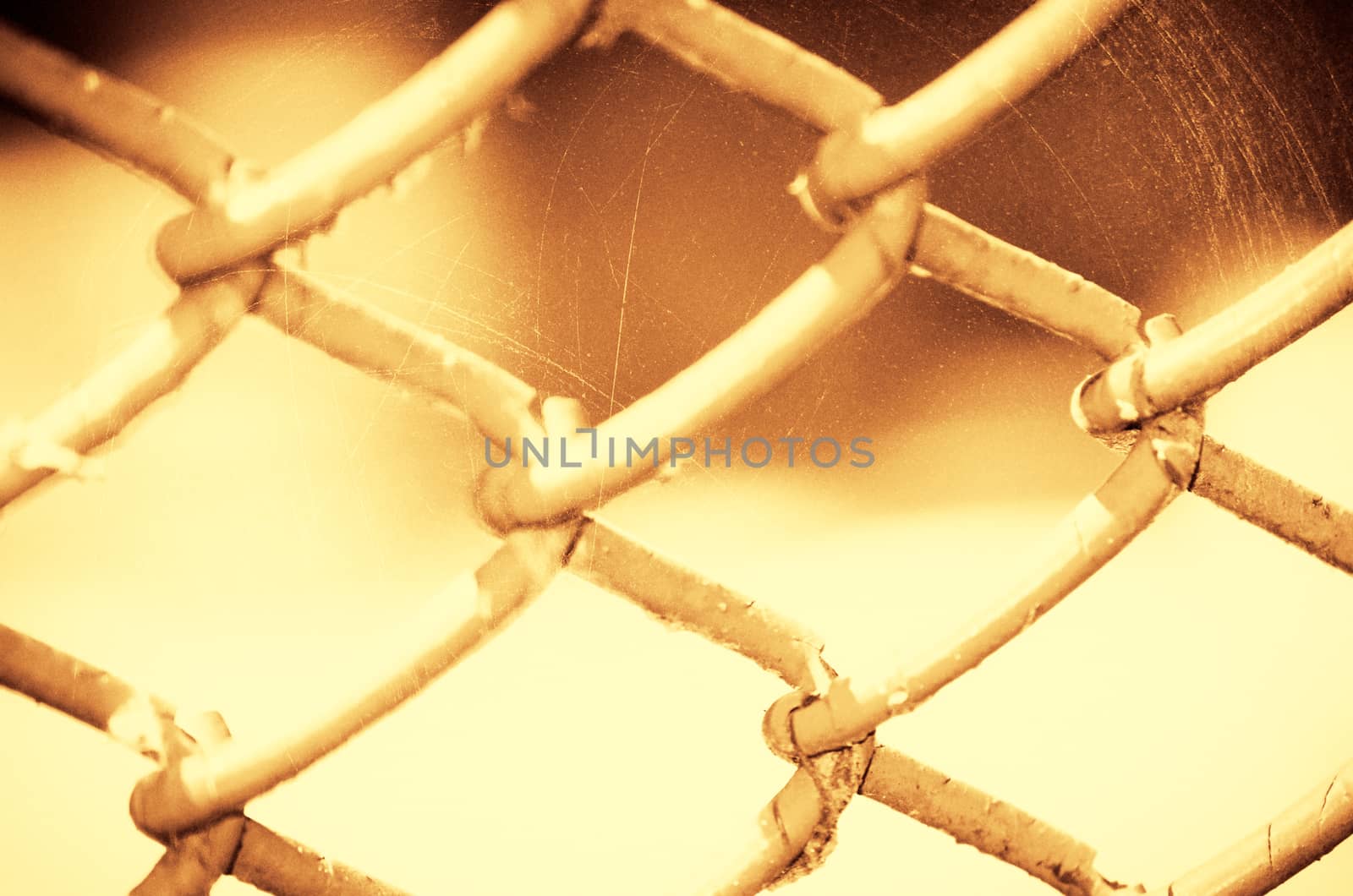 Green metal iron mesh background.