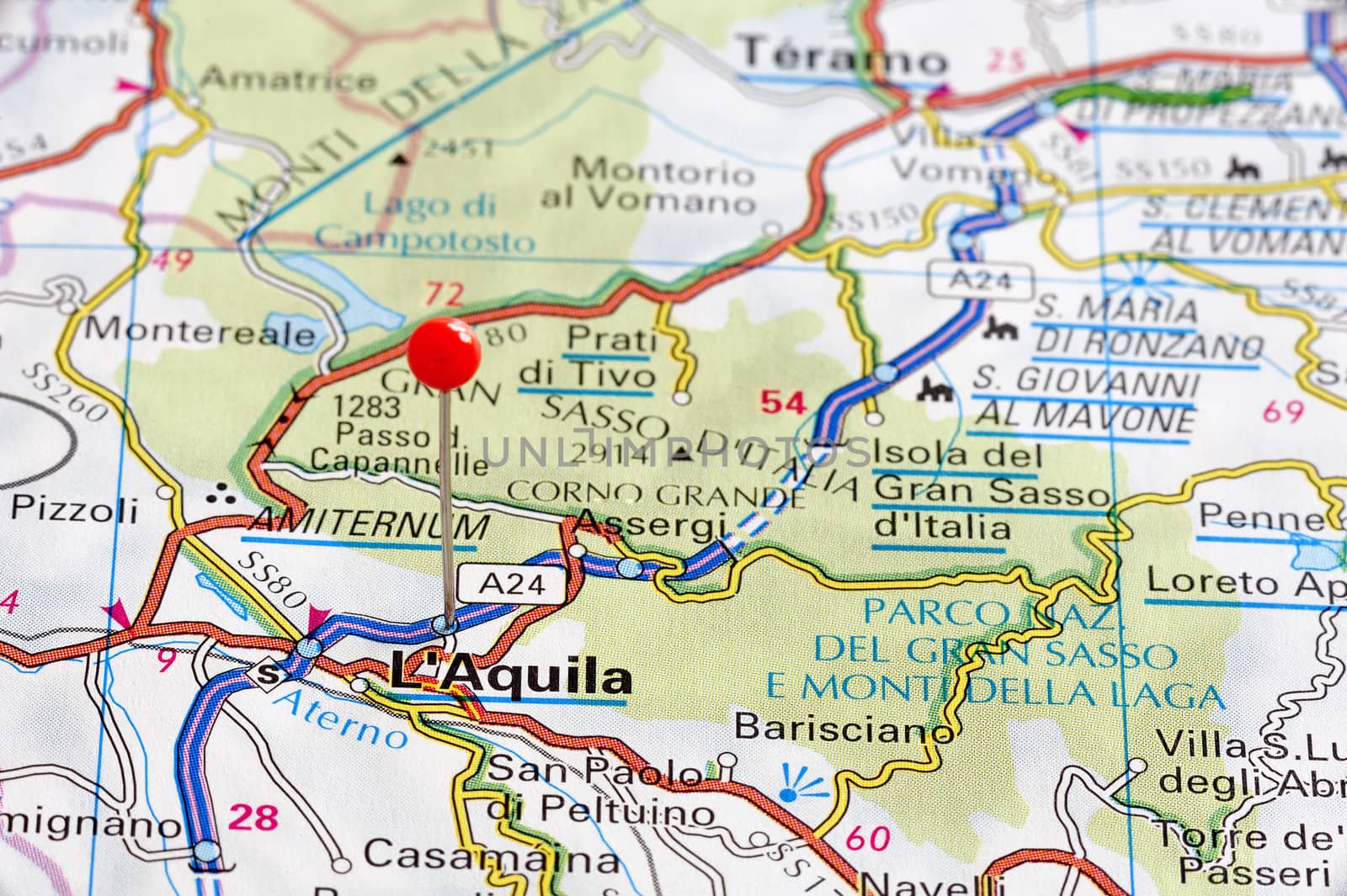 L'Aquila pin map by a40757