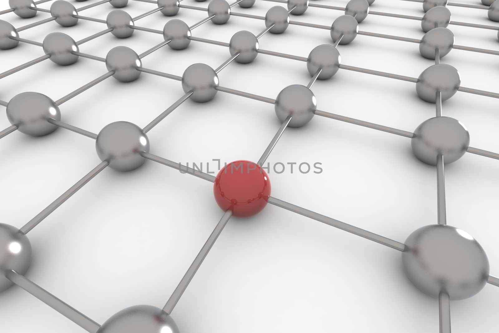 Abstract concept of social global network- 3D rendering