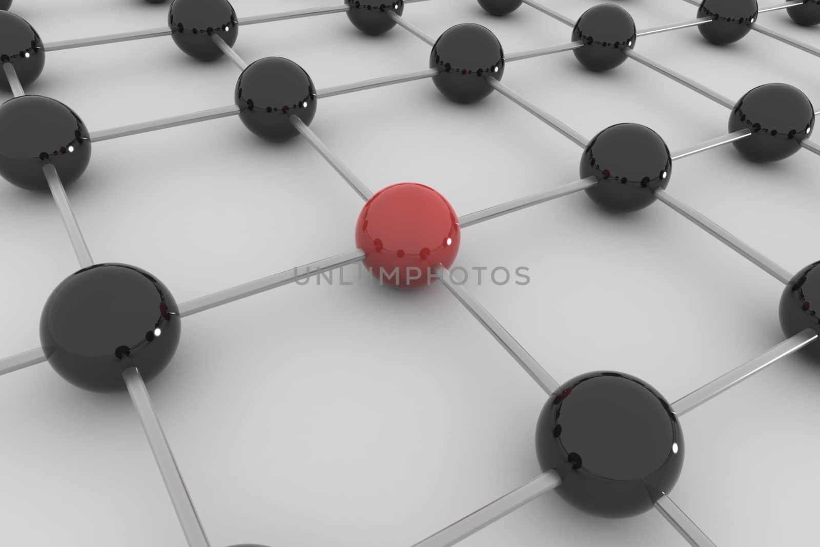 Abstract concept of social global network- 3D rendering