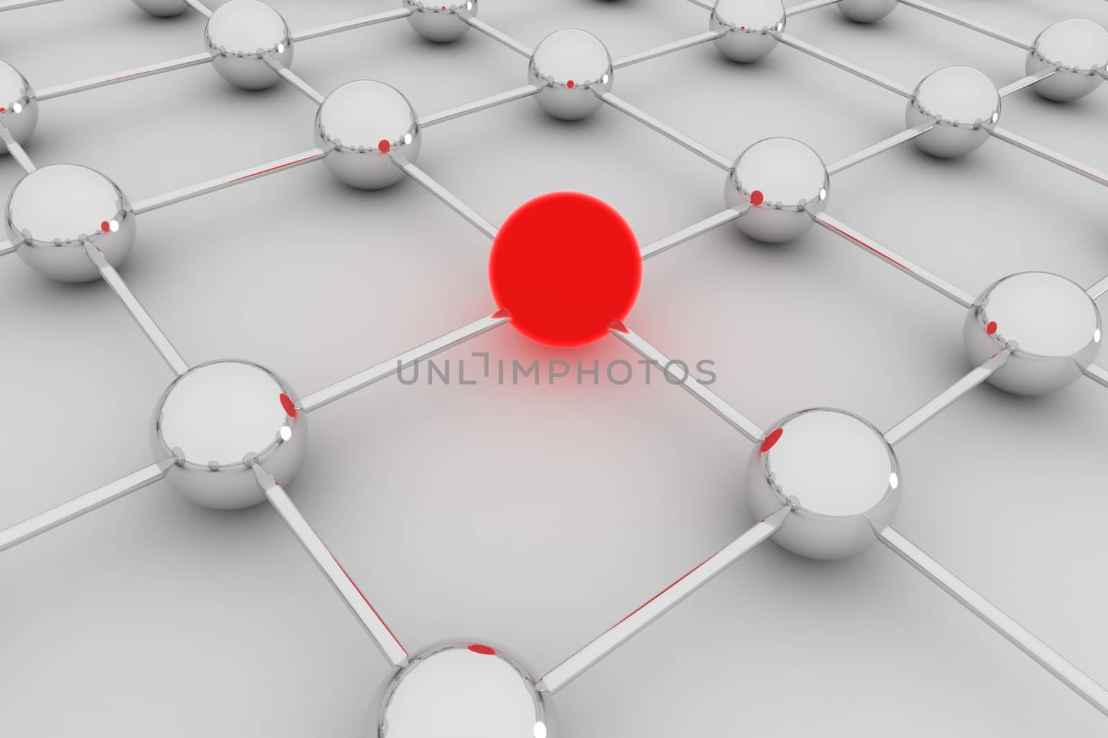 Abstract concept of social global network- 3D rendering