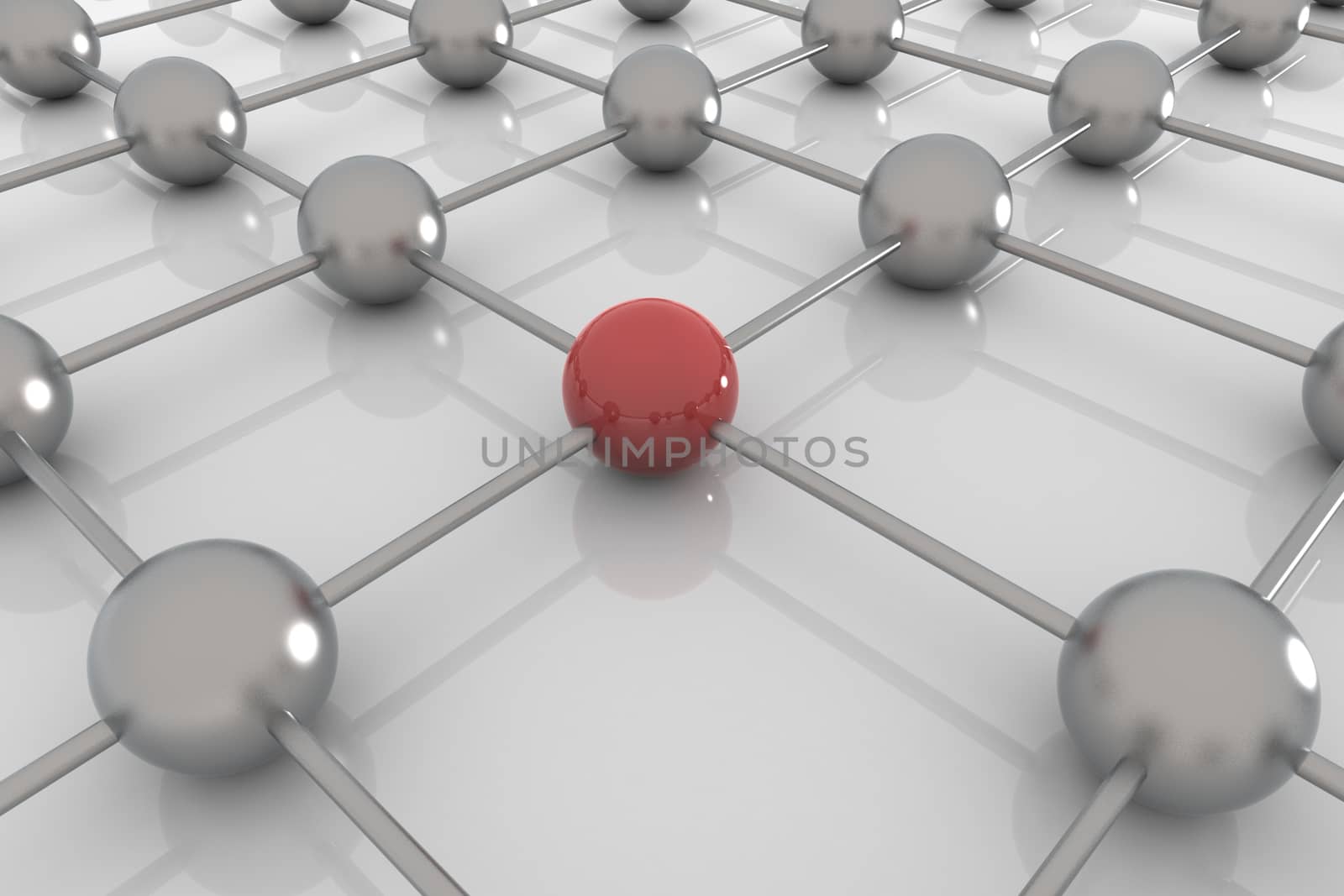 Abstract concept of social global network- 3D rendering