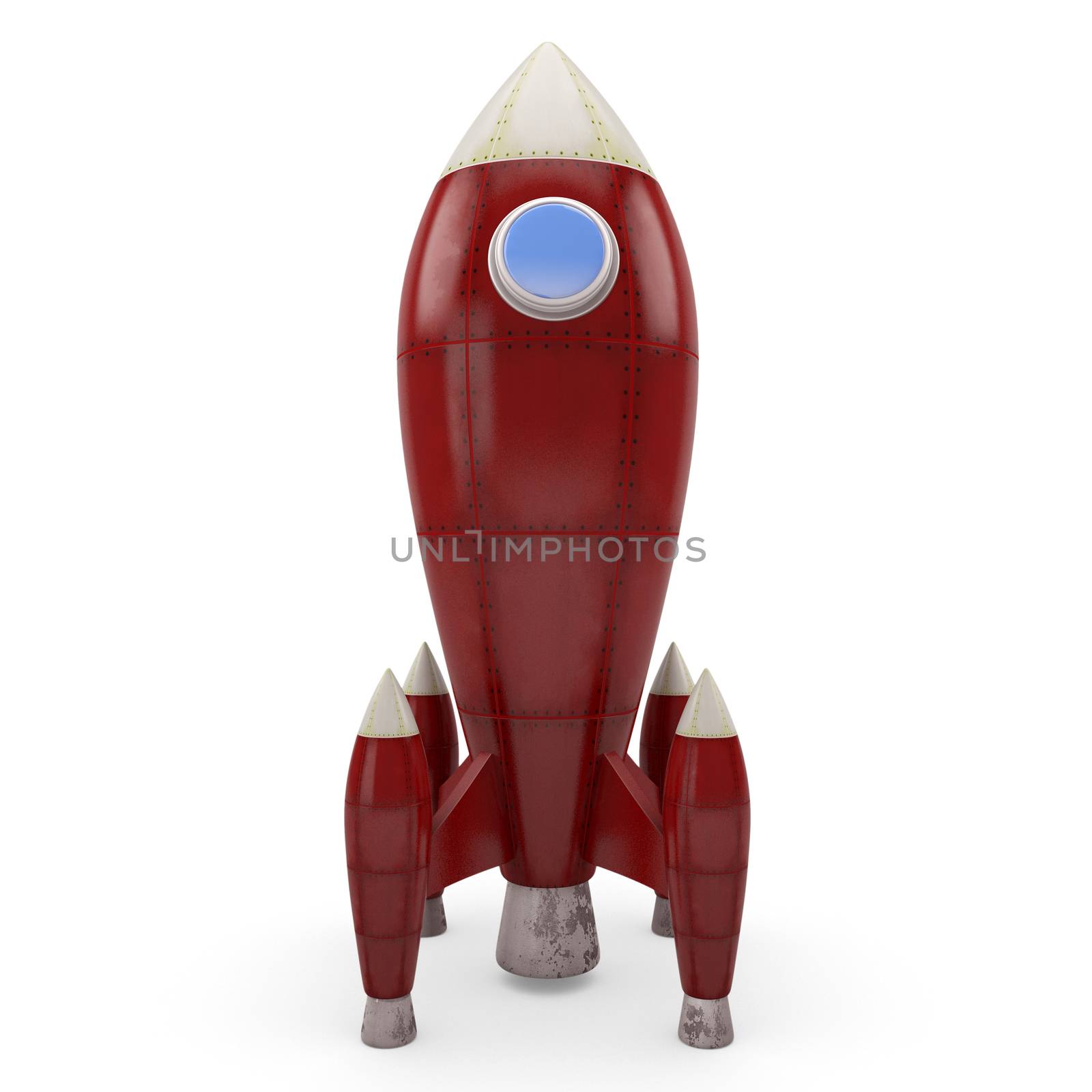 Rocket isolated on white background (3D Render)