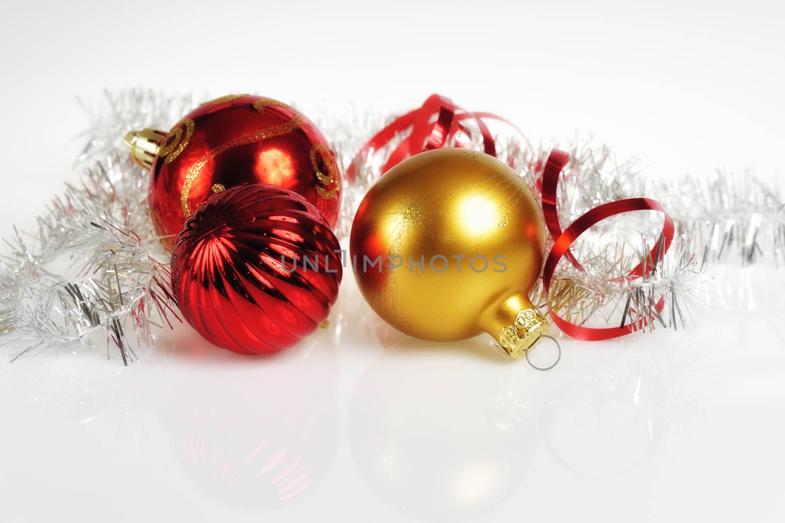 Colorful Christmas Baubles.