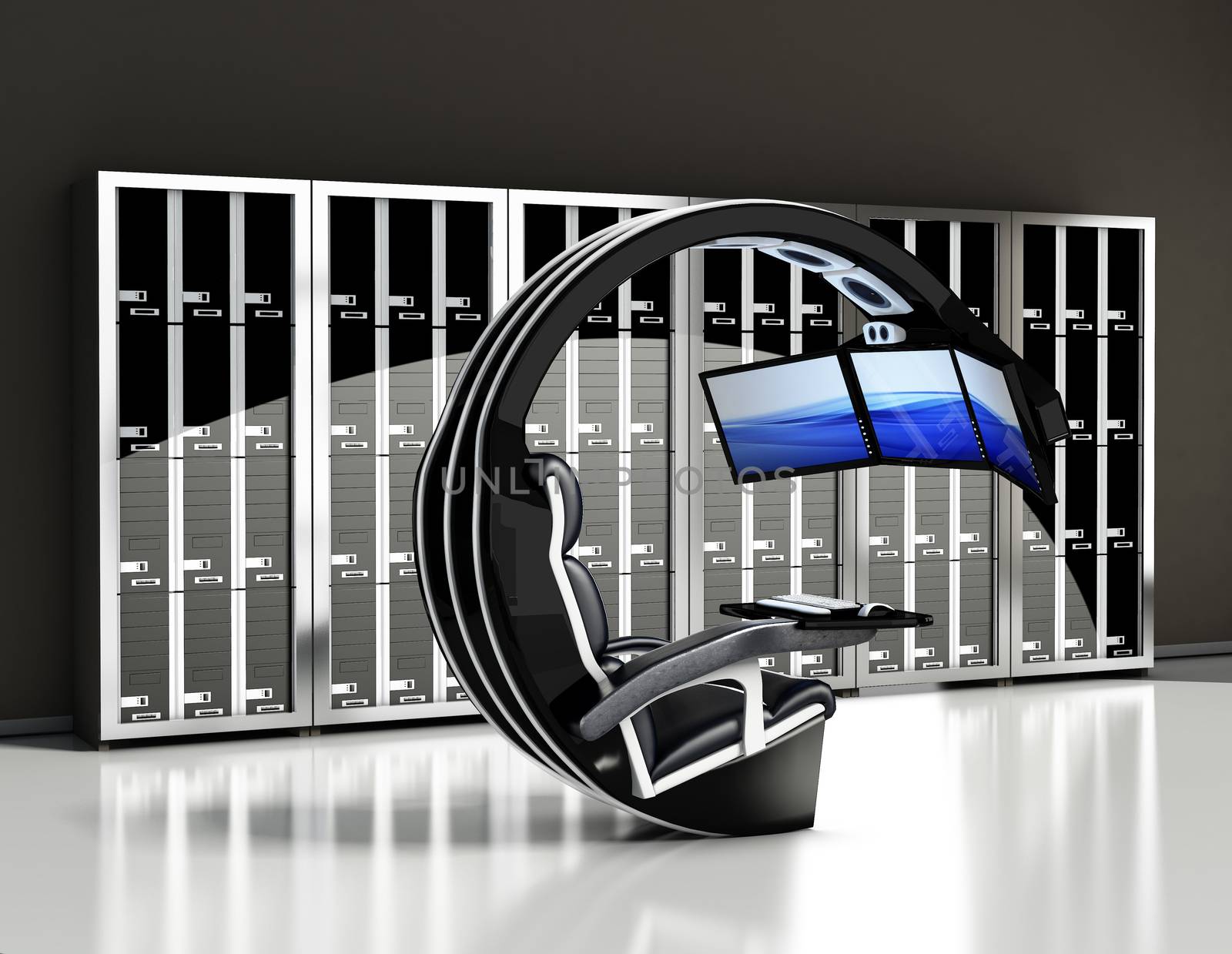 Modern Pc Worksation - 3D render 