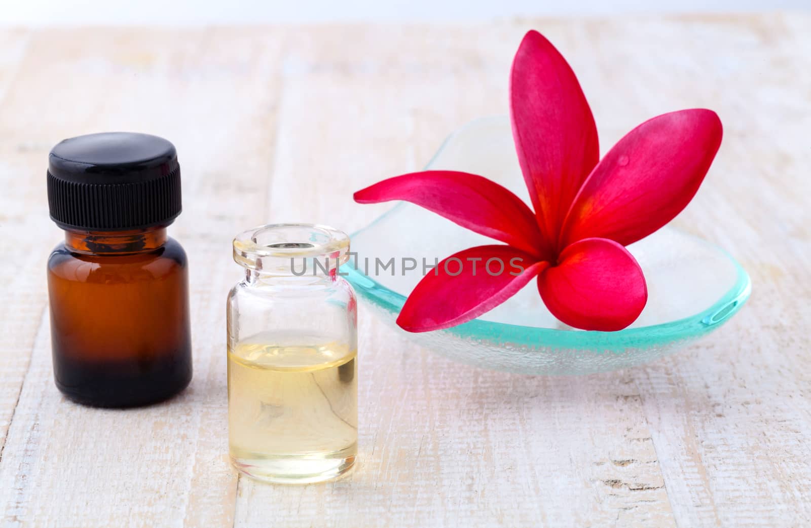 Natural Spa Ingredients . - Essential aroma oil with  frangipani flower.