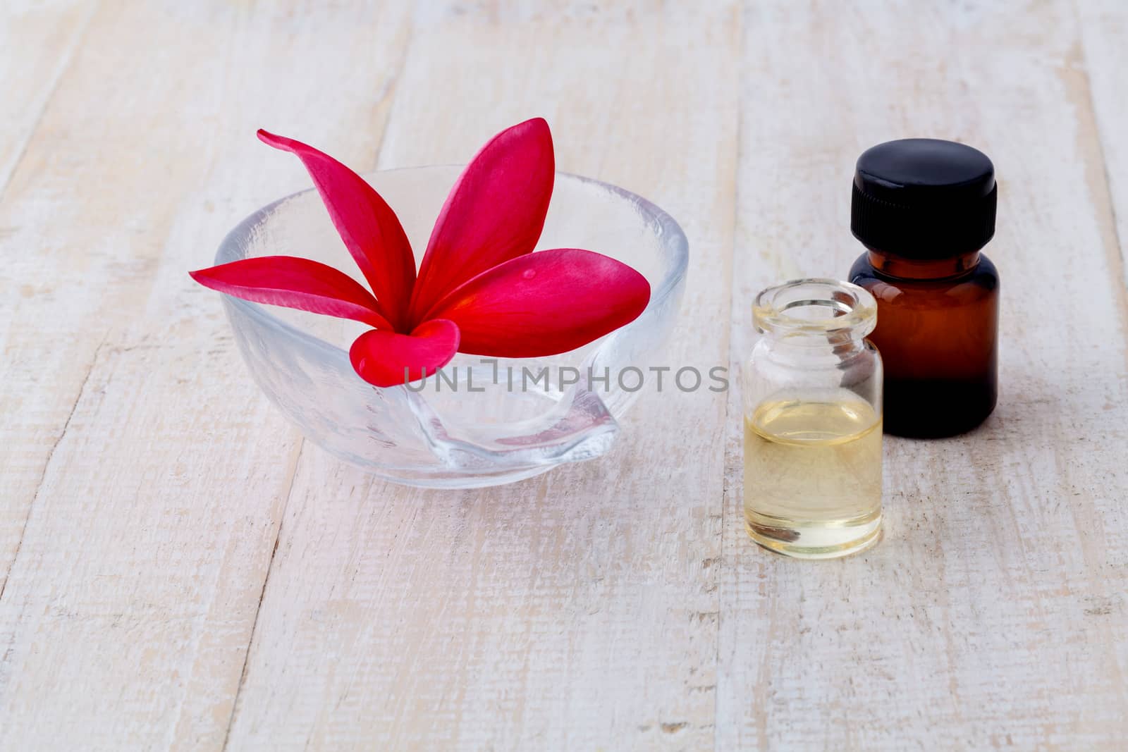 Natural Spa Ingredients . - Essential aroma oil with  frangipani by kerdkanno