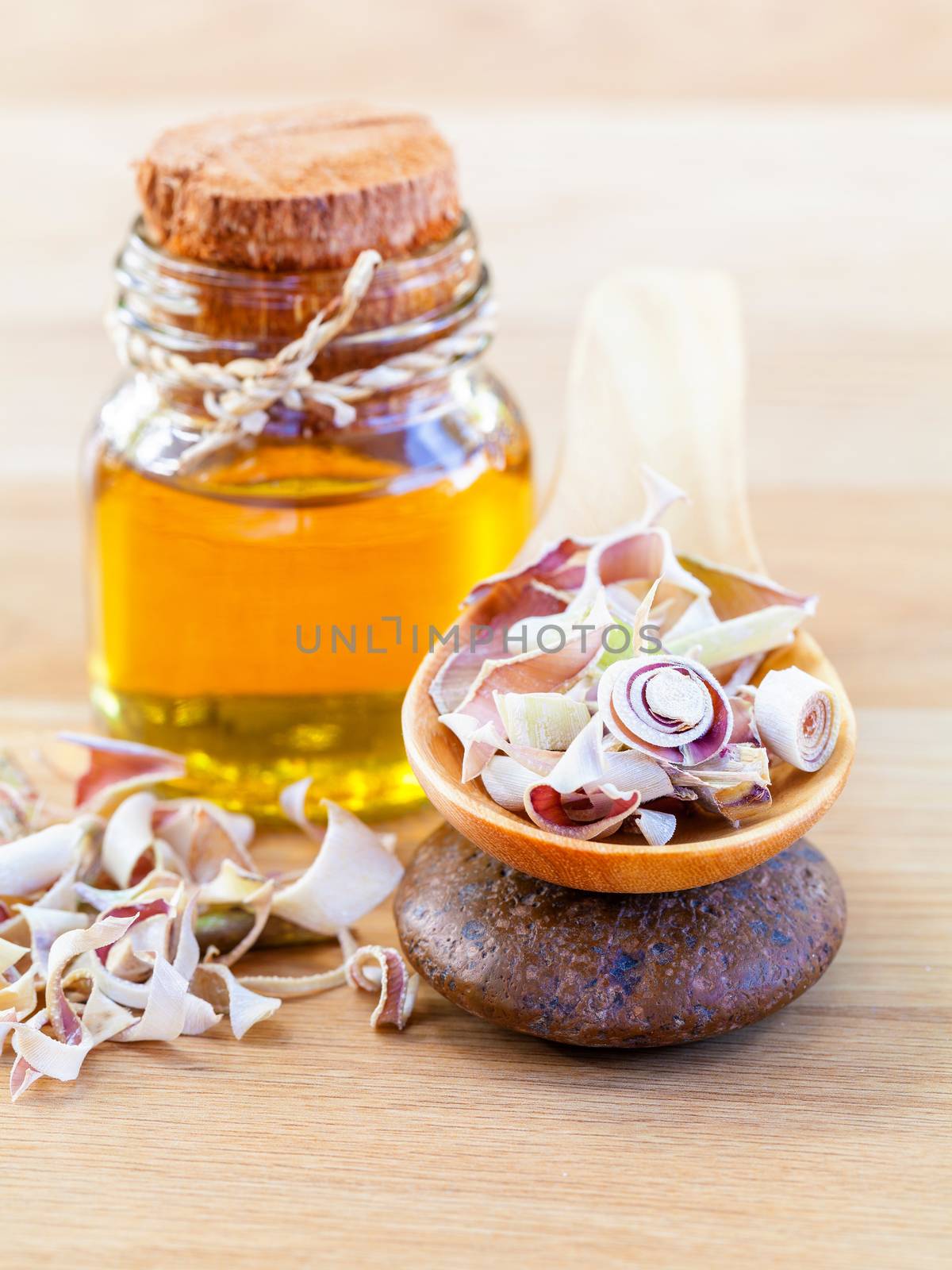 Natural Spa Ingredients . - Lemongrass essential Oil for alternative therapy.